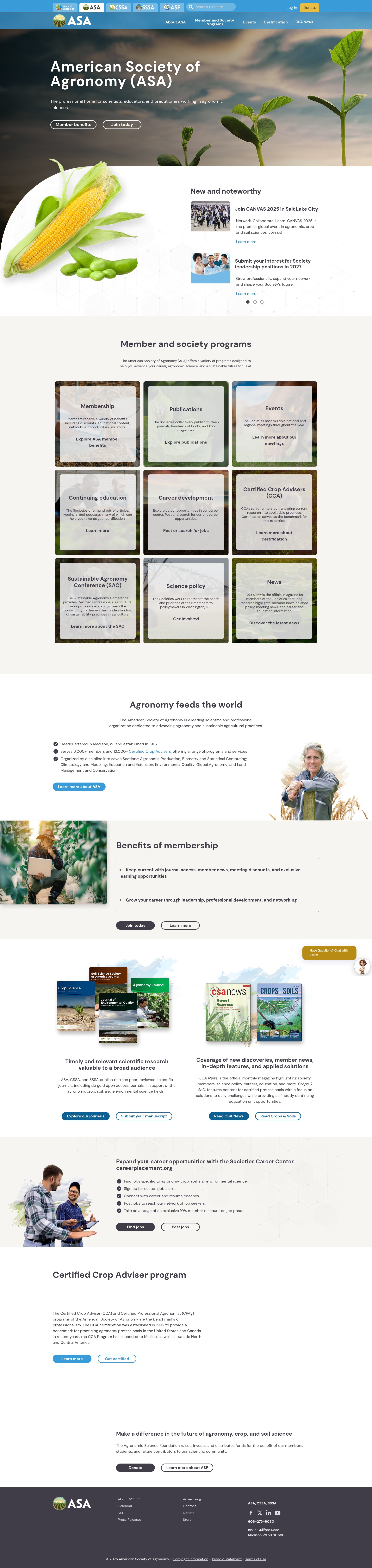 Screenshot of agronomy.org
