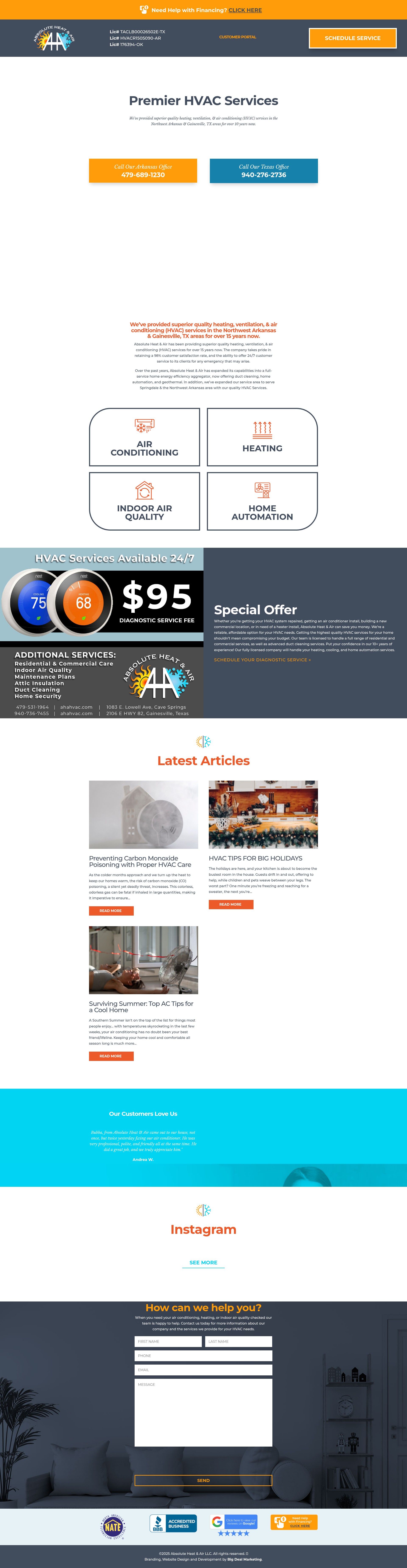 Screenshot of ahahvac.com