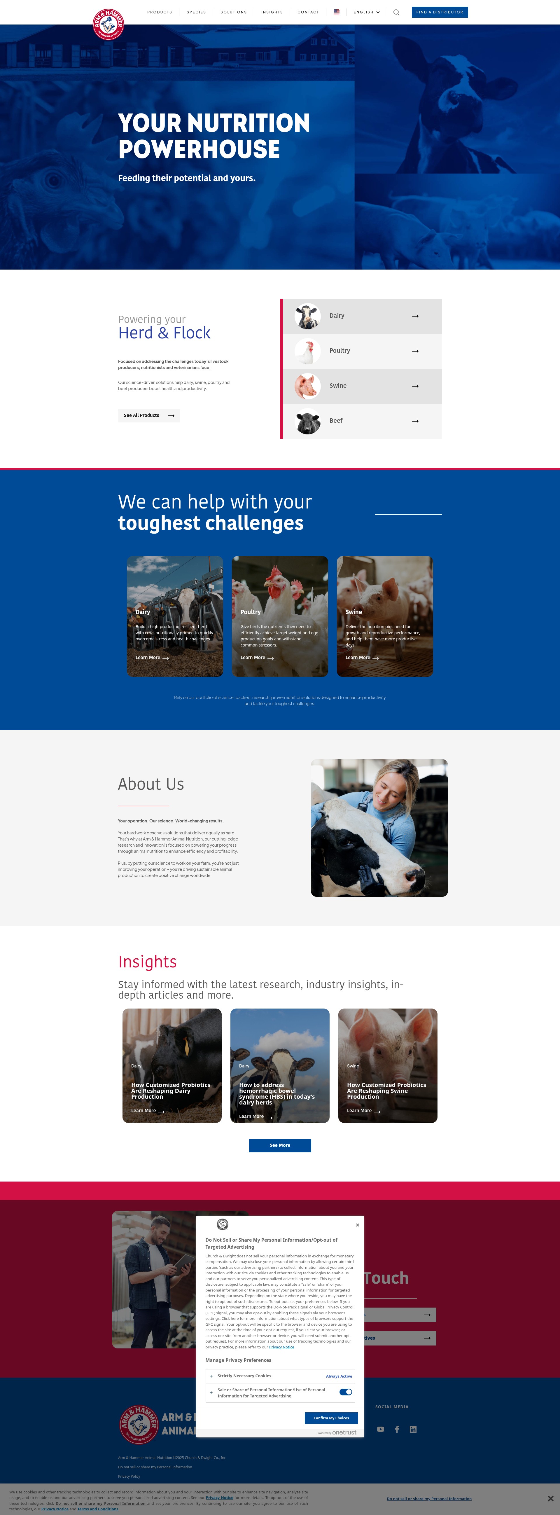 Screenshot of ahanimalnutrition.com