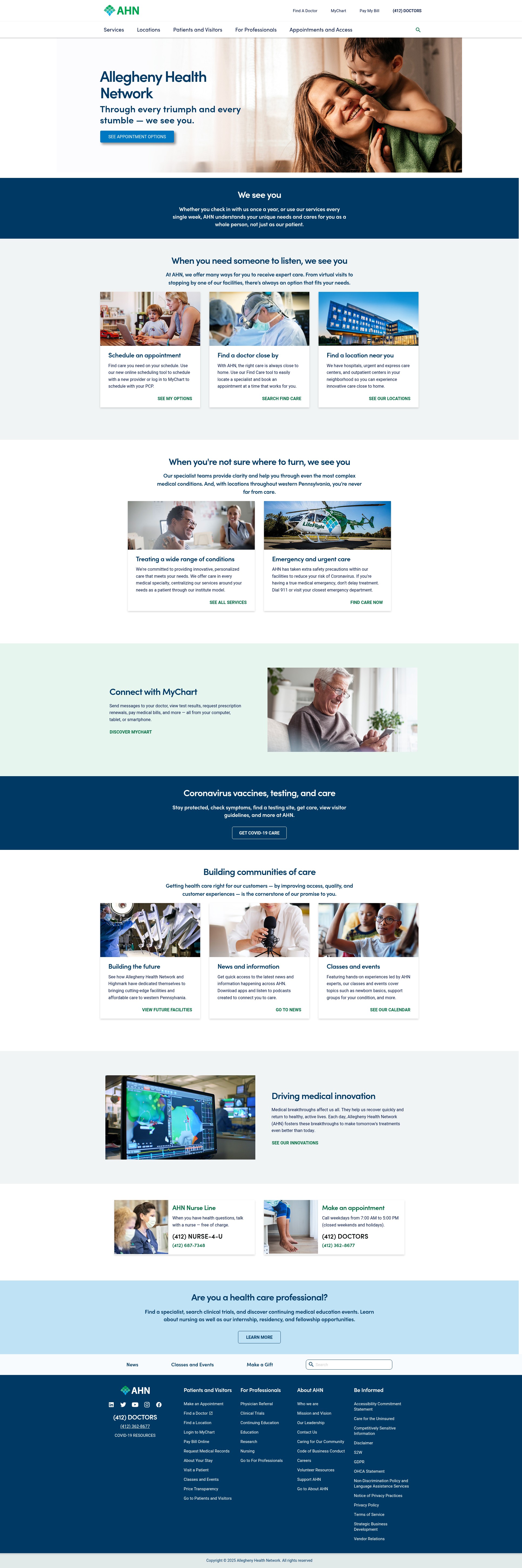 Screenshot of ahn.org