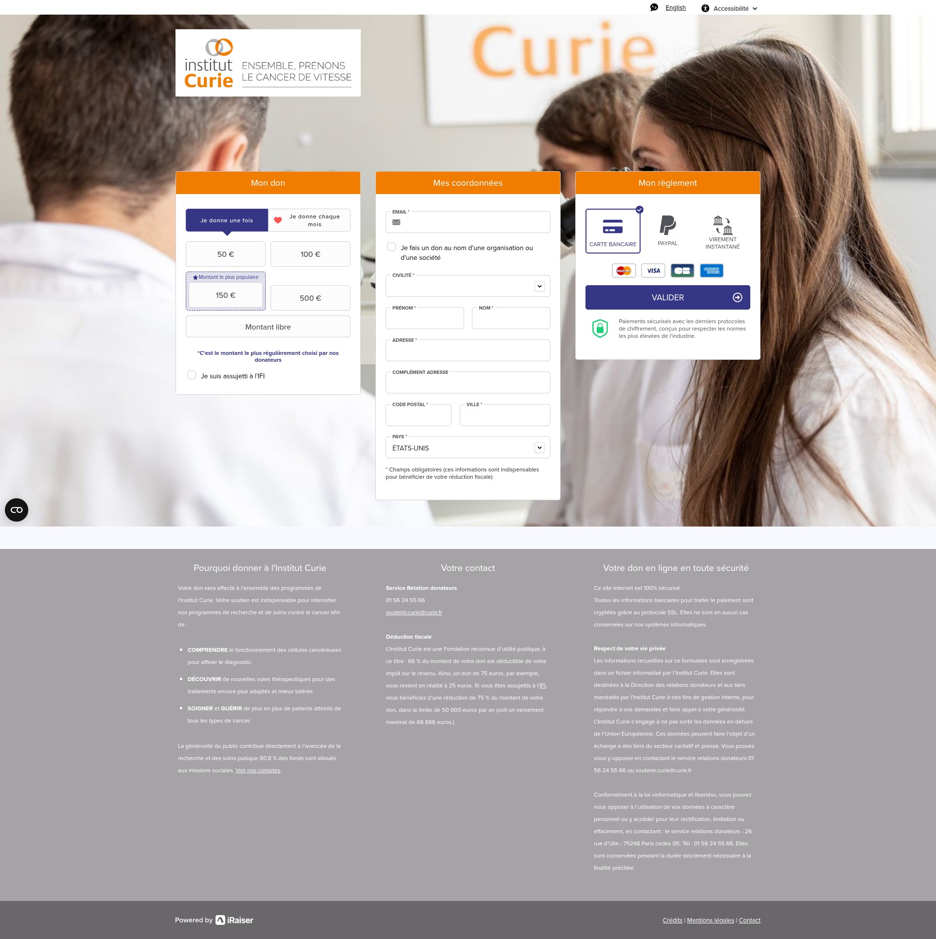 Screenshot of aider.curie.fr