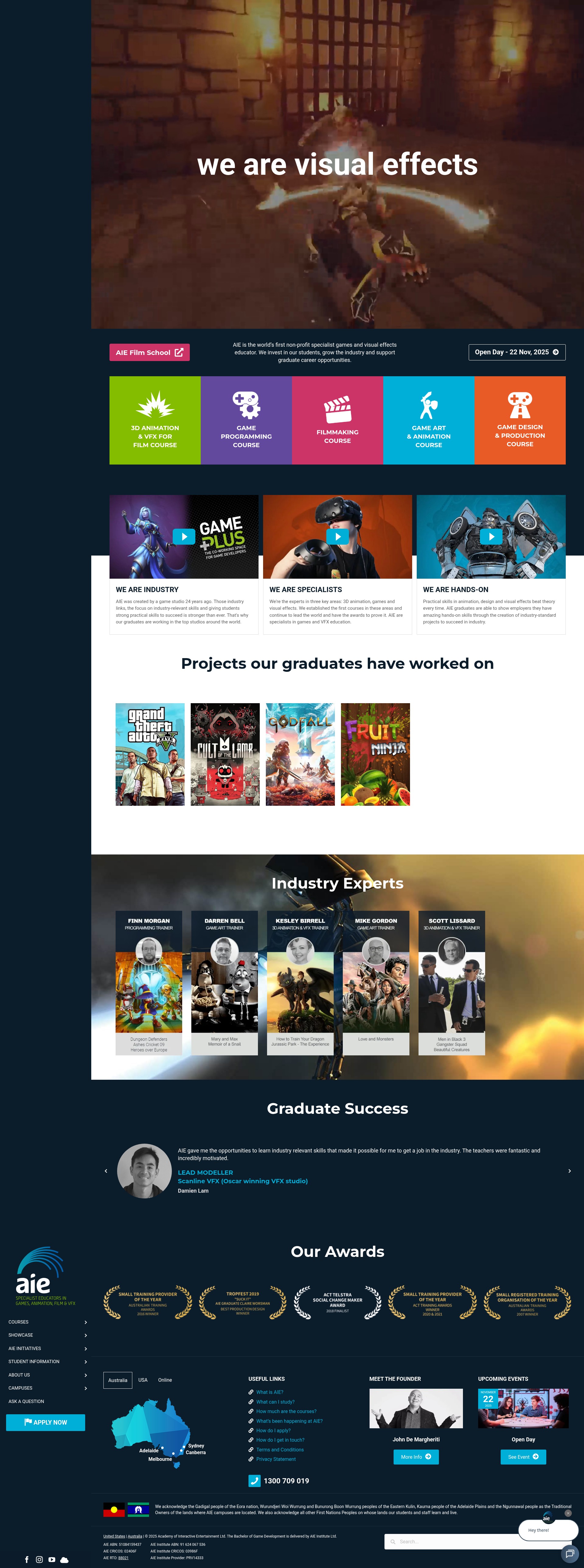 Screenshot of aie.edu.au