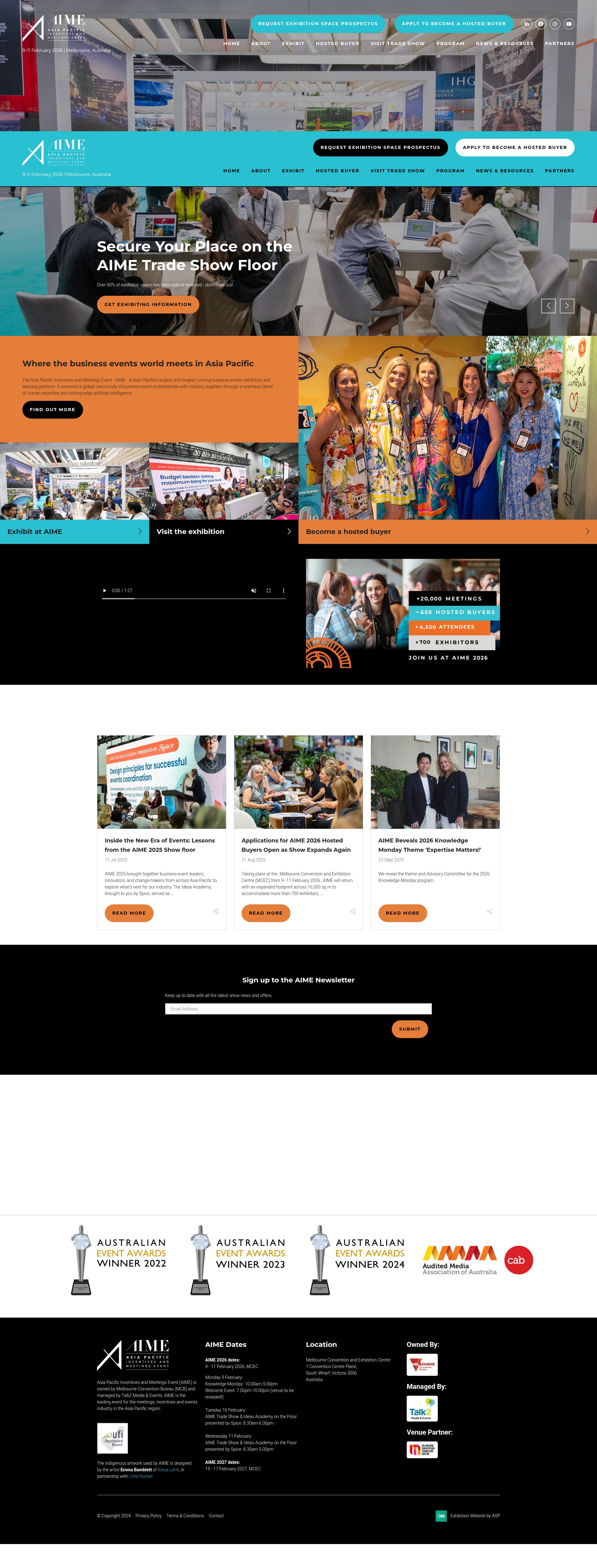 Screenshot of aime.com.au
