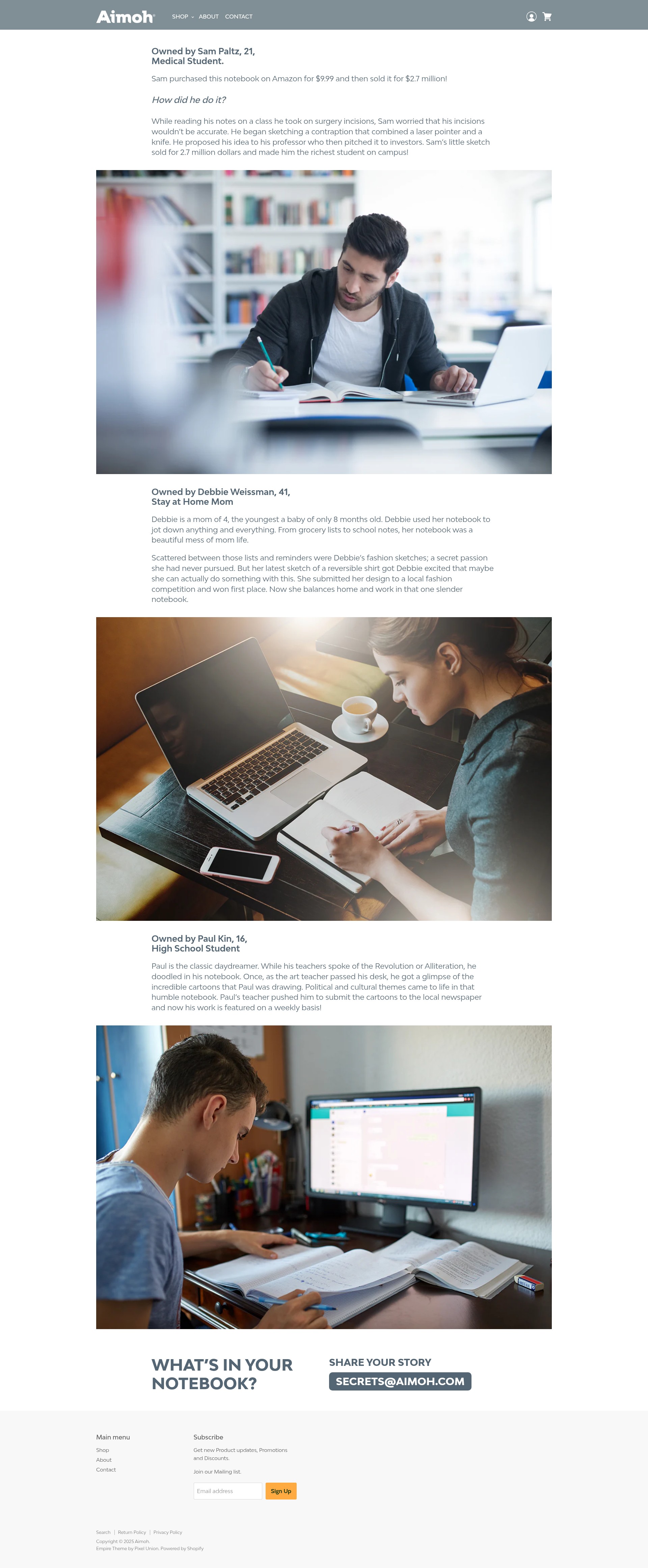 Screenshot of aimoh.com