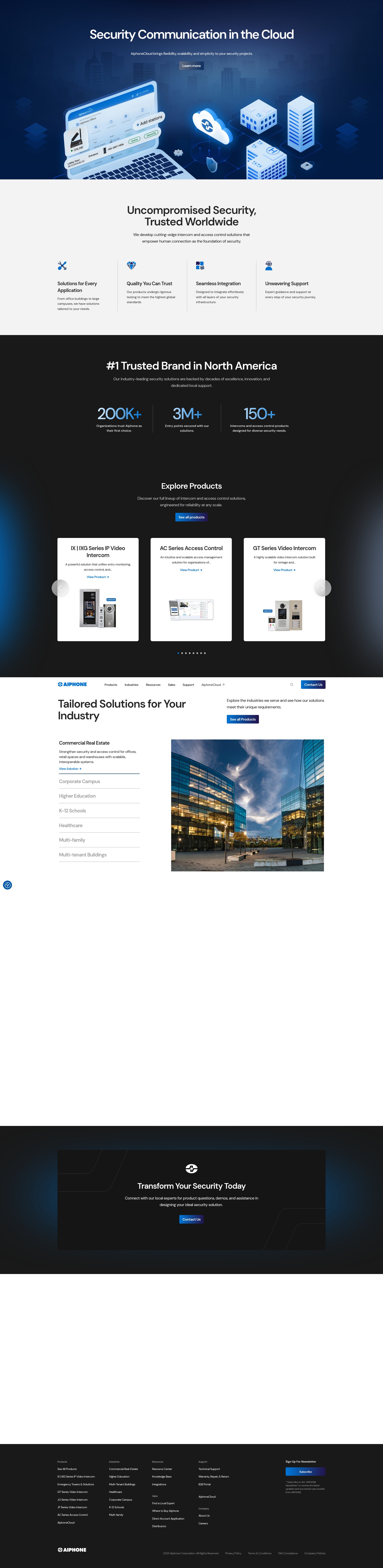 Screenshot of aiphone.com