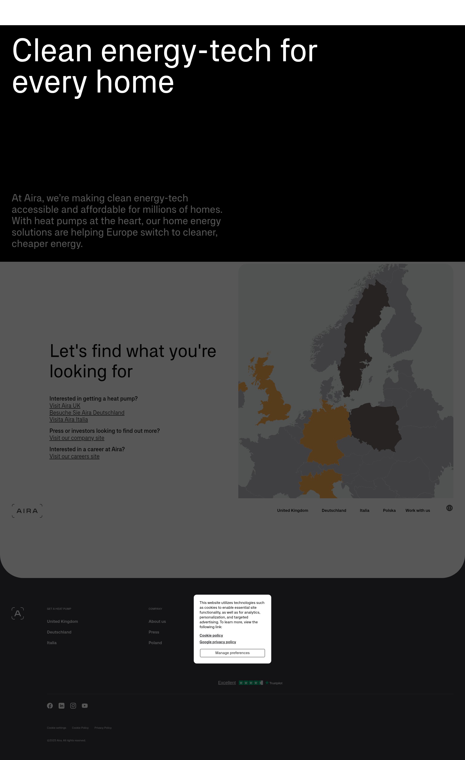 Screenshot of airahome.com