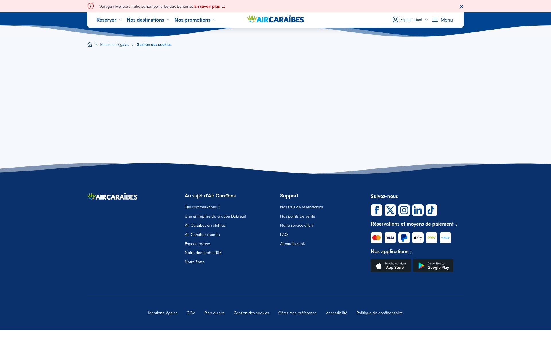 Screenshot of aircaraibes.com