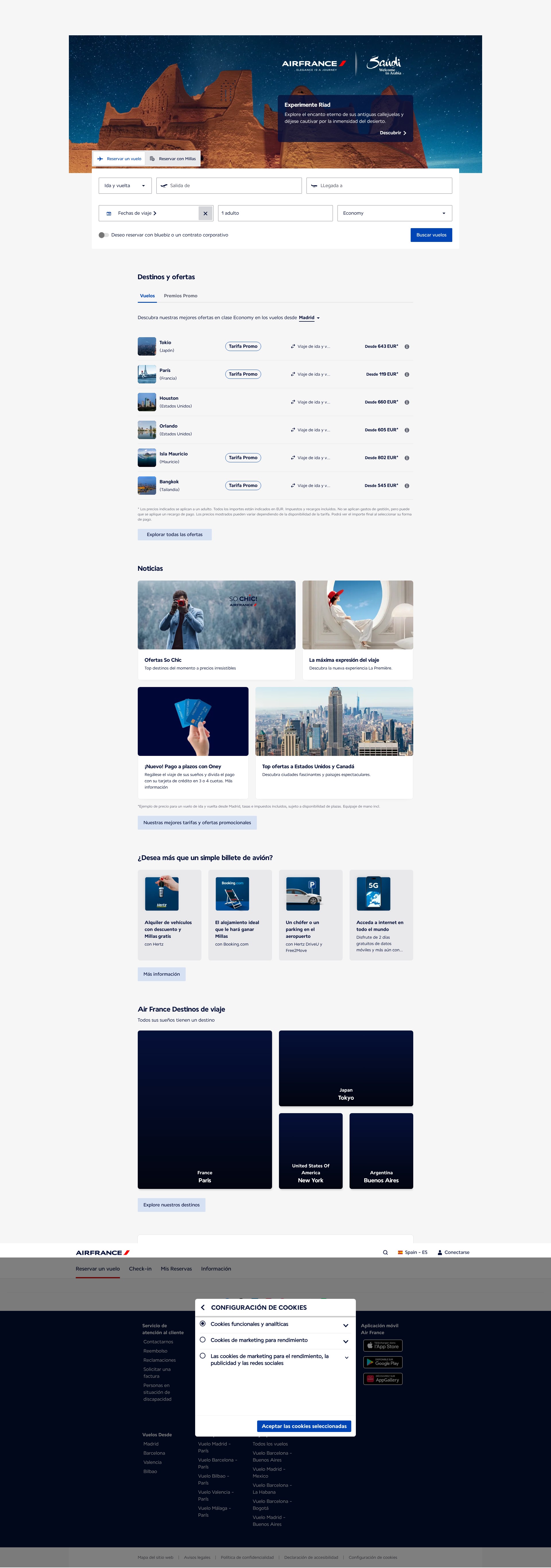 Screenshot of airfrance.es