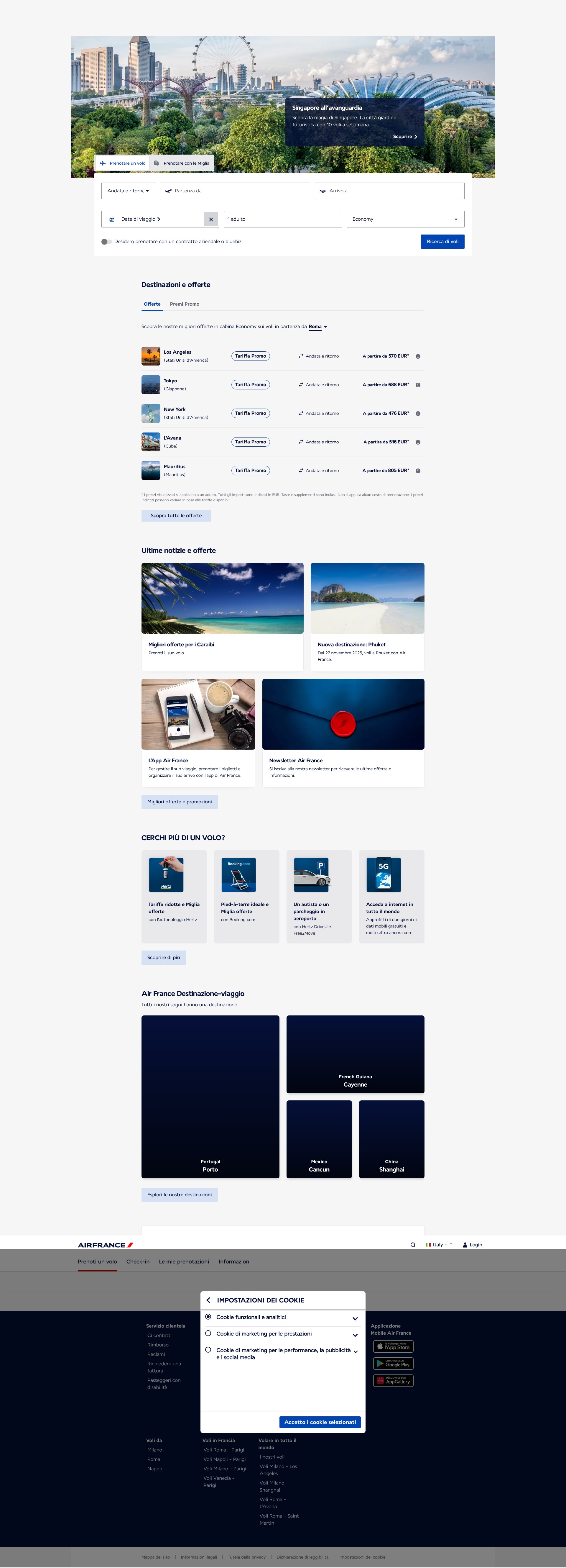 Screenshot of airfrance.it
