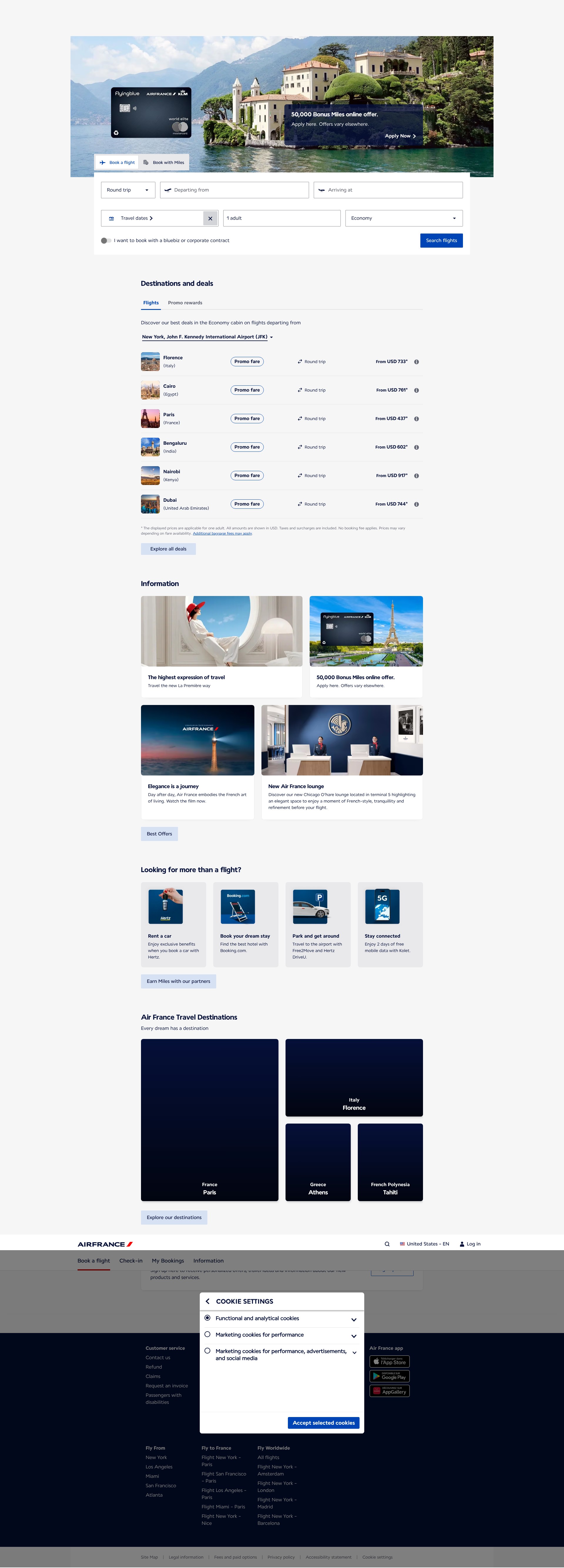 Screenshot of airfrance.us
