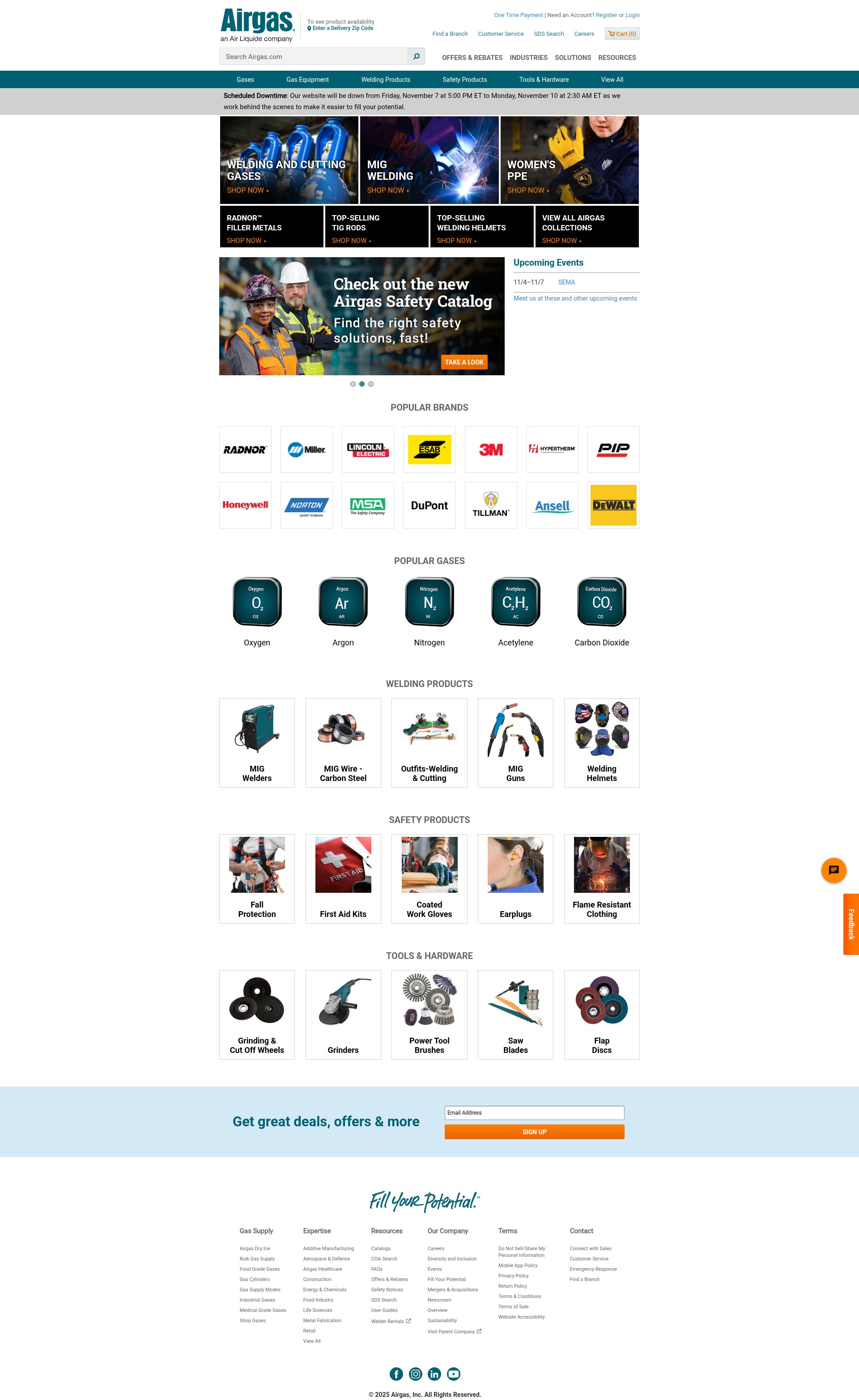 Screenshot of airgas.com