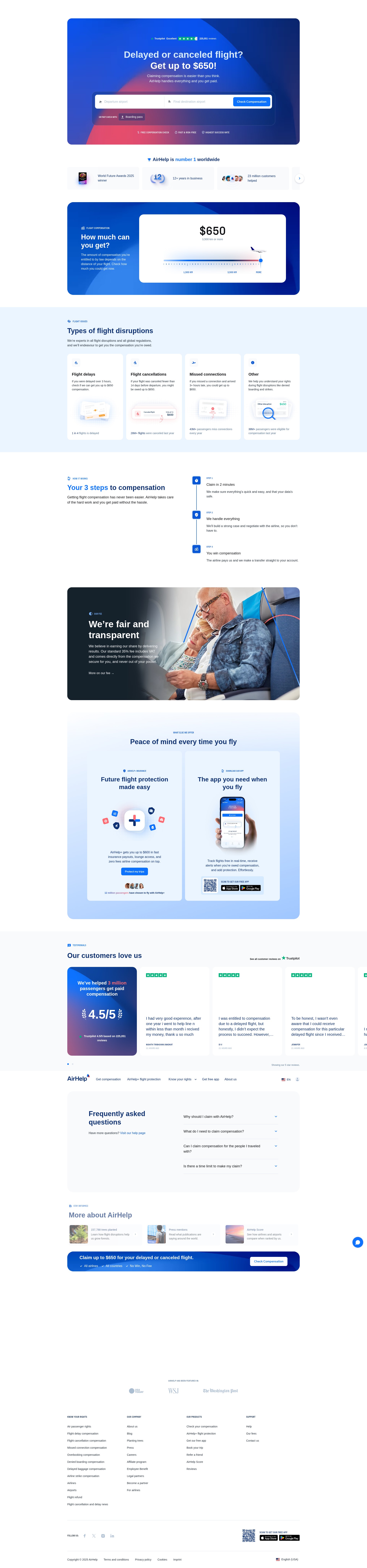 Screenshot of airhelp.com