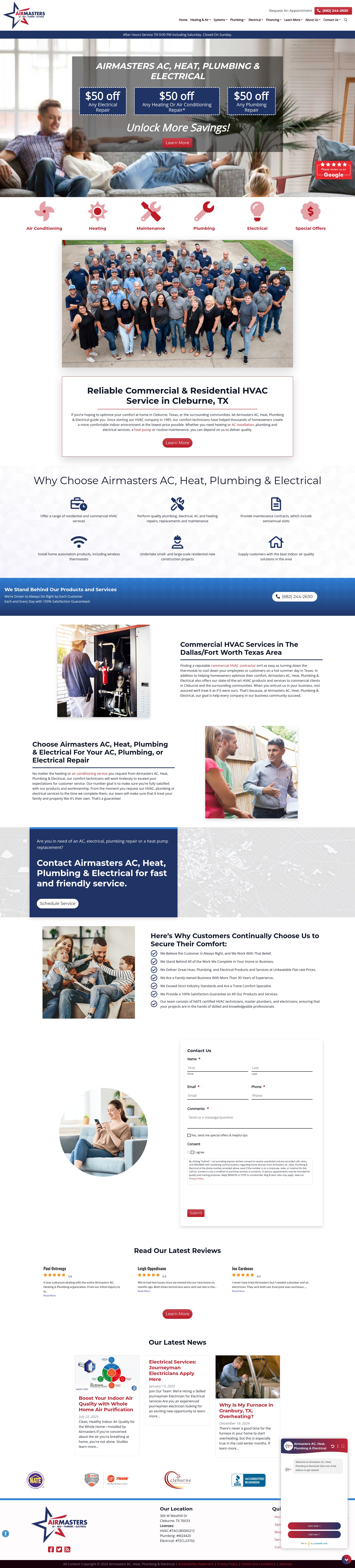 Screenshot of airmasters-inc.com