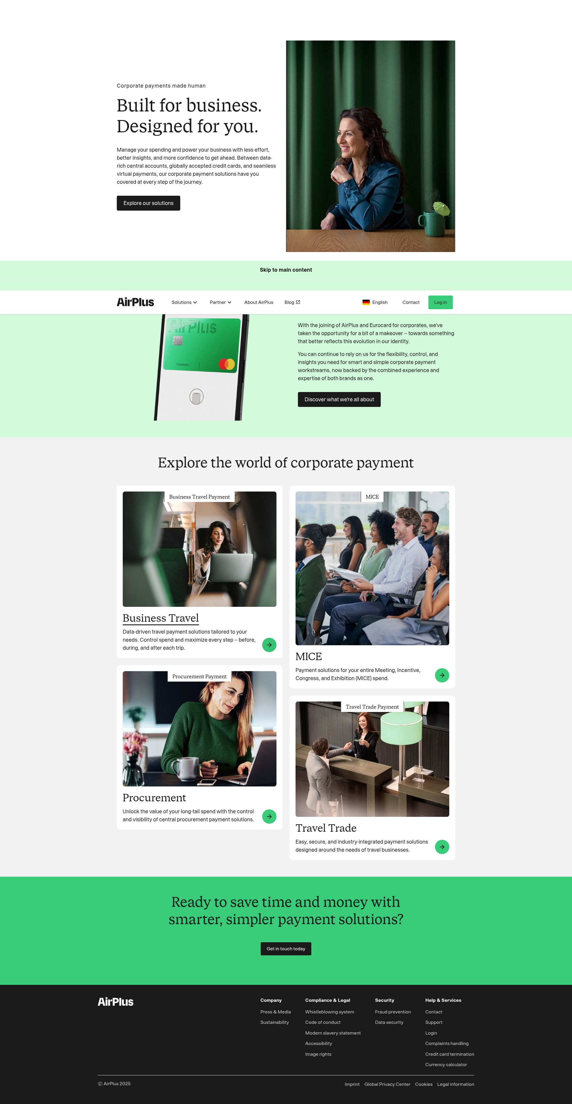 Screenshot of airplus.com