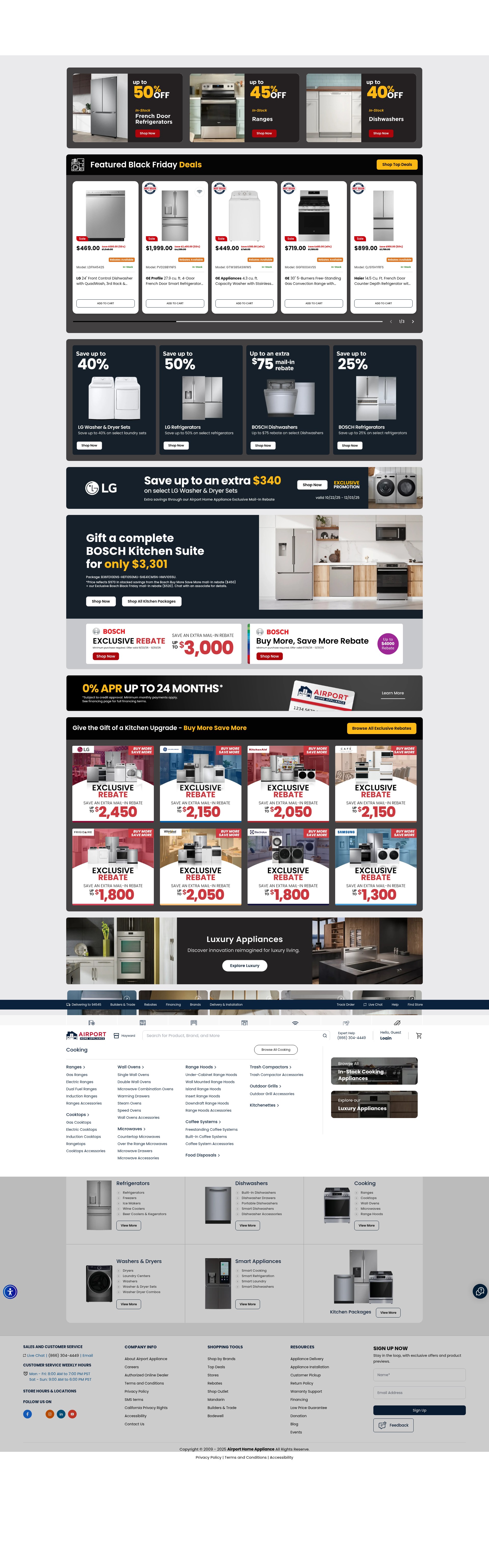 Screenshot of airportappliance.com