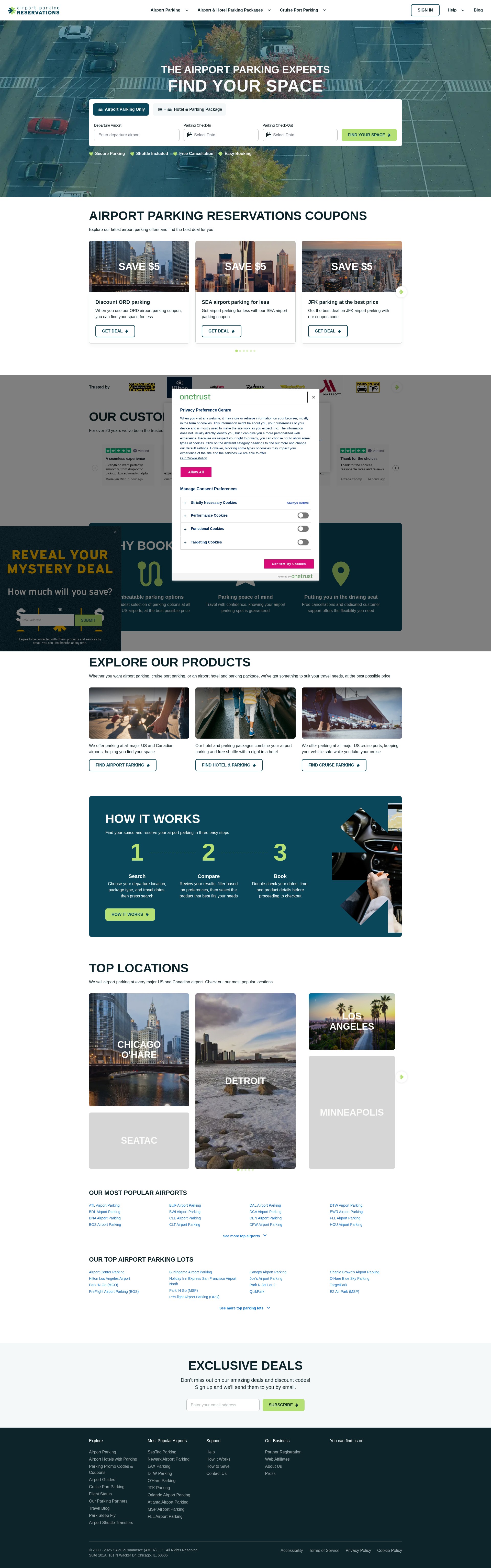 Screenshot of airportparkingreservations.com