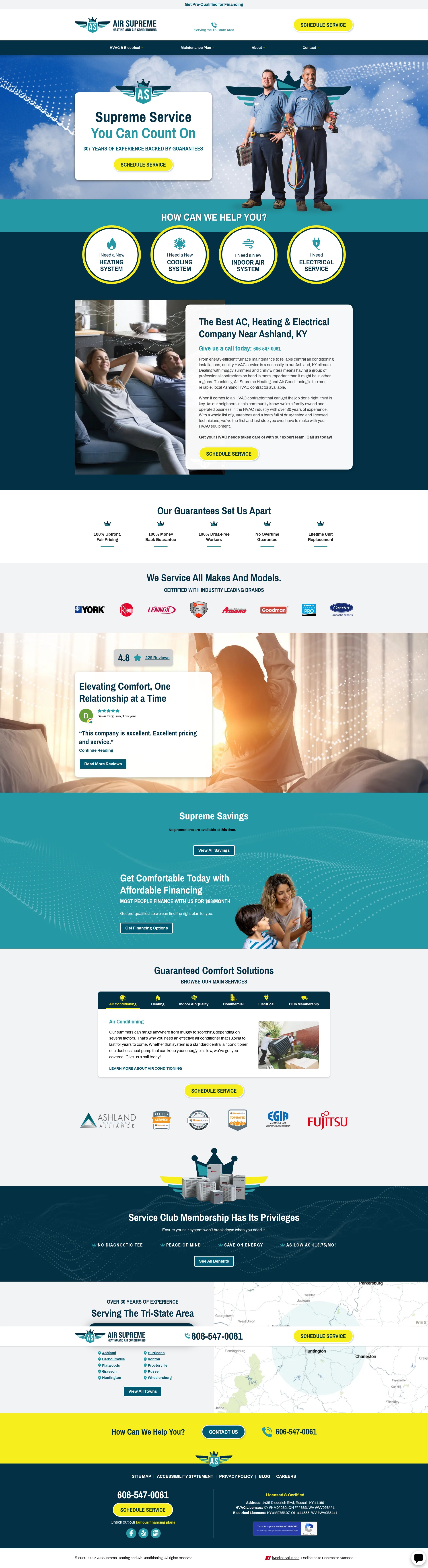Screenshot of airsupremellc.com
