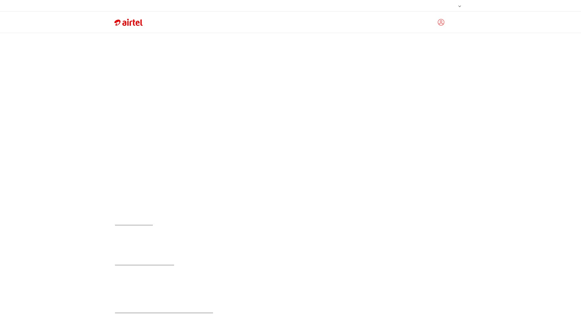 Screenshot of airtel.in