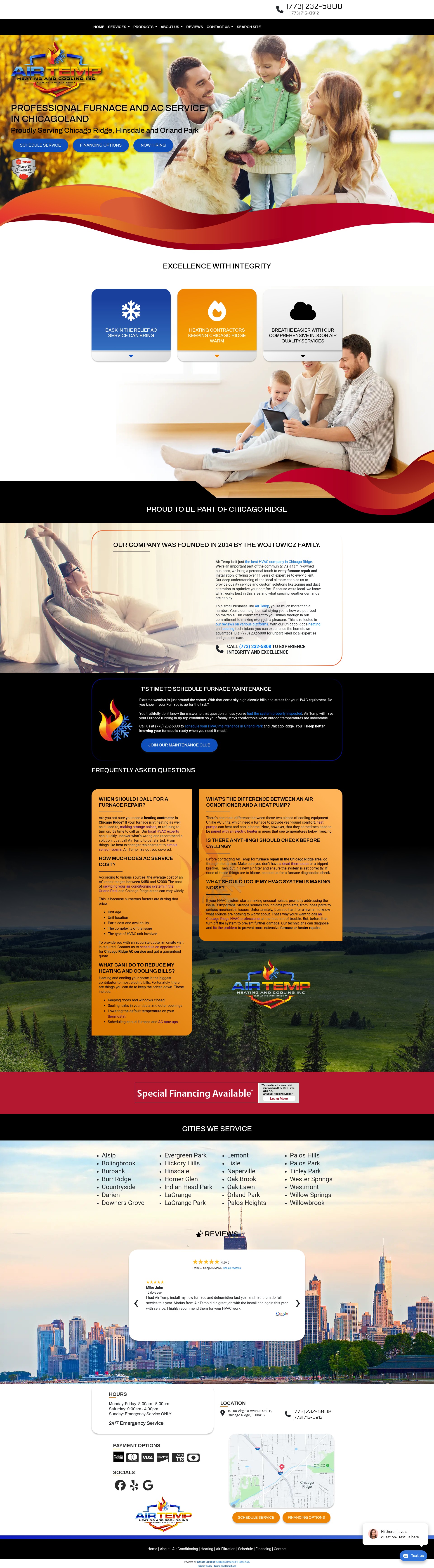Screenshot of airtemp911.com