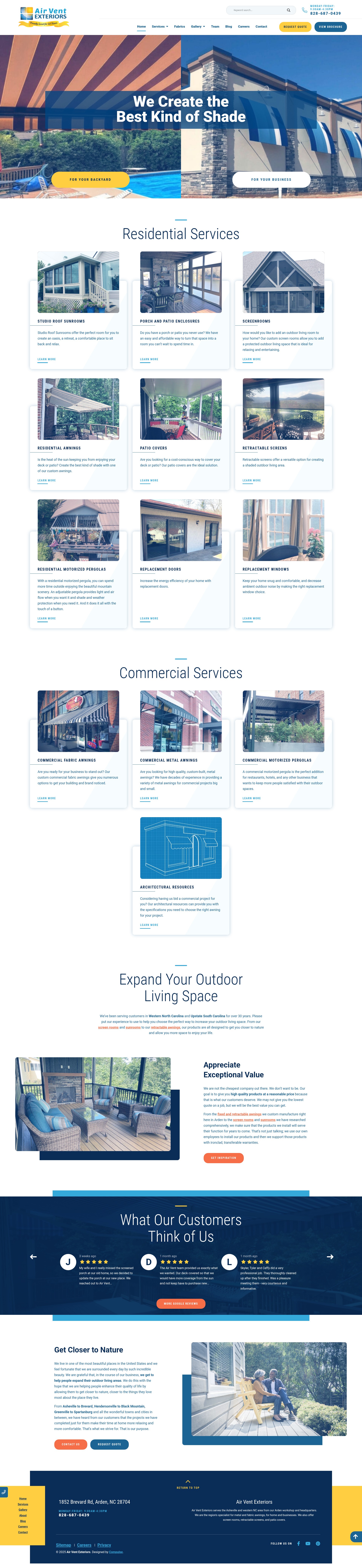 Screenshot of airventexteriors.com