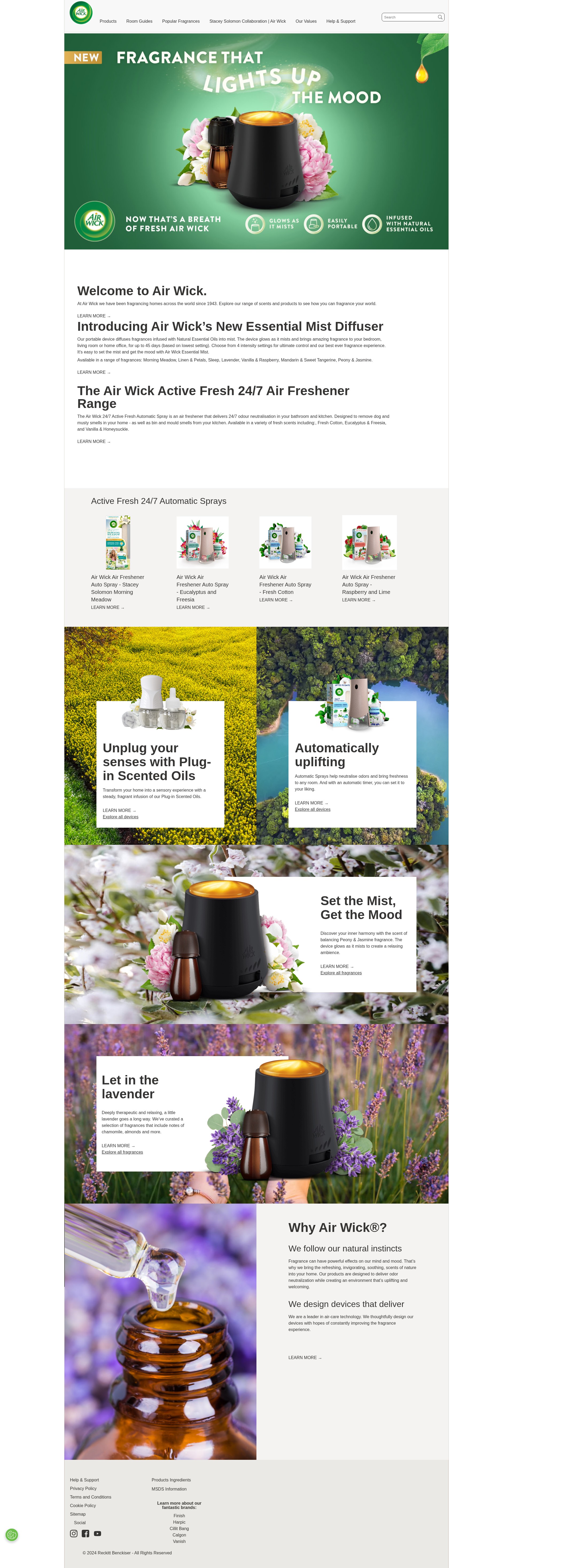 Screenshot of airwick.co.uk
