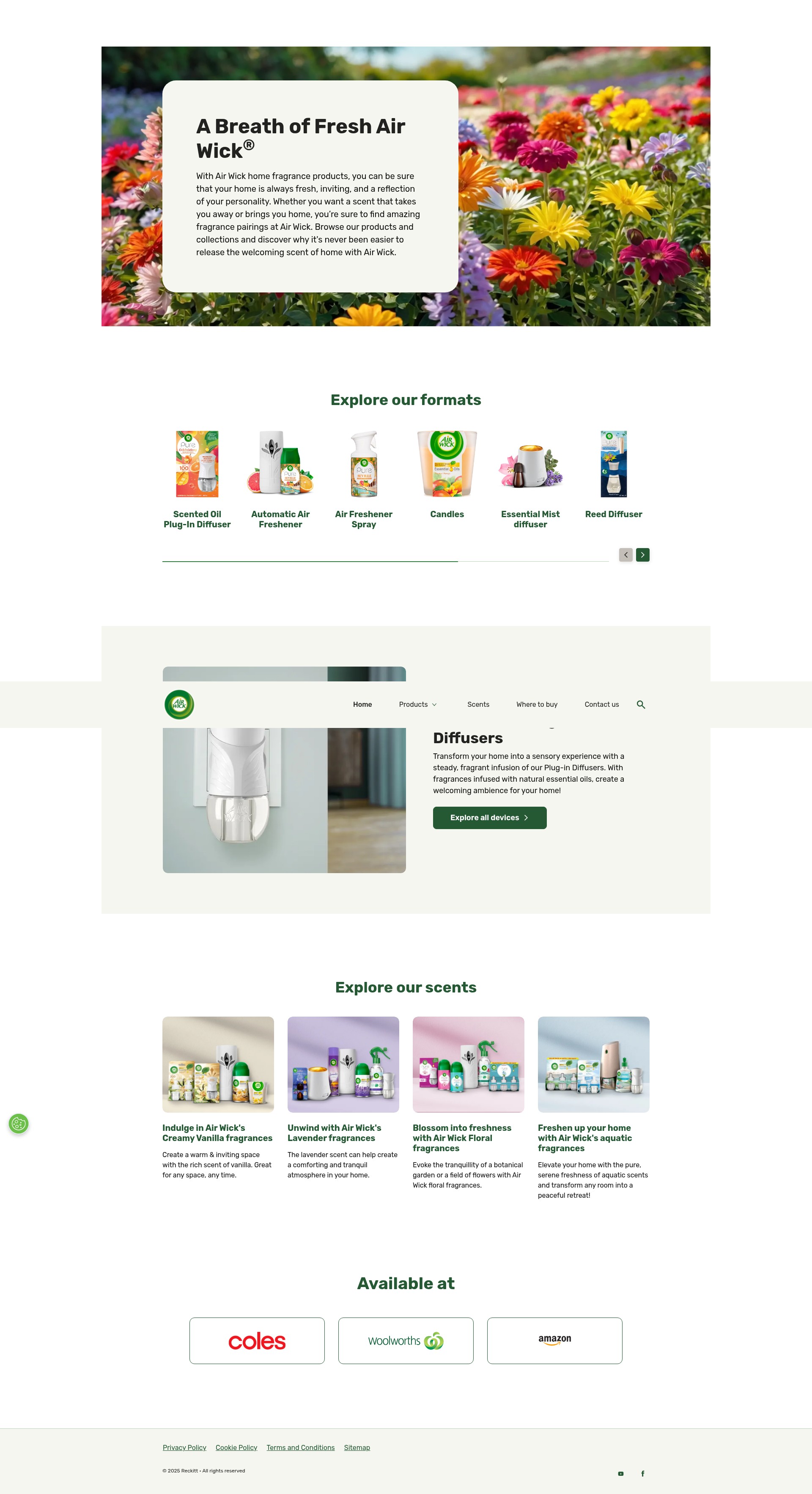 Screenshot of airwick.com.au
