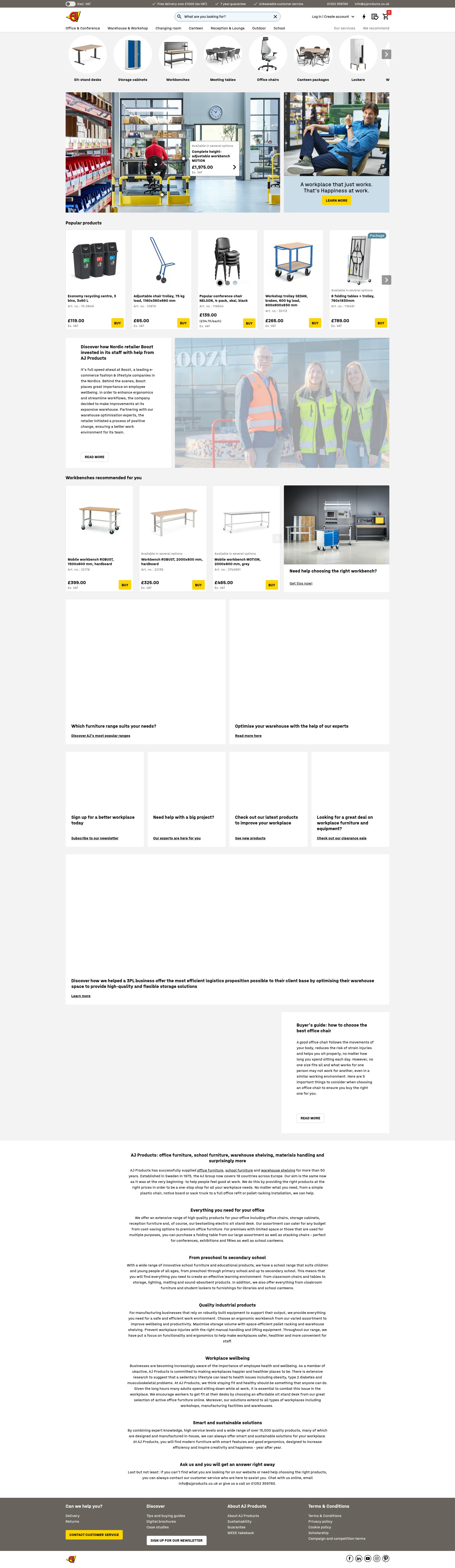 Screenshot of ajproducts.co.uk