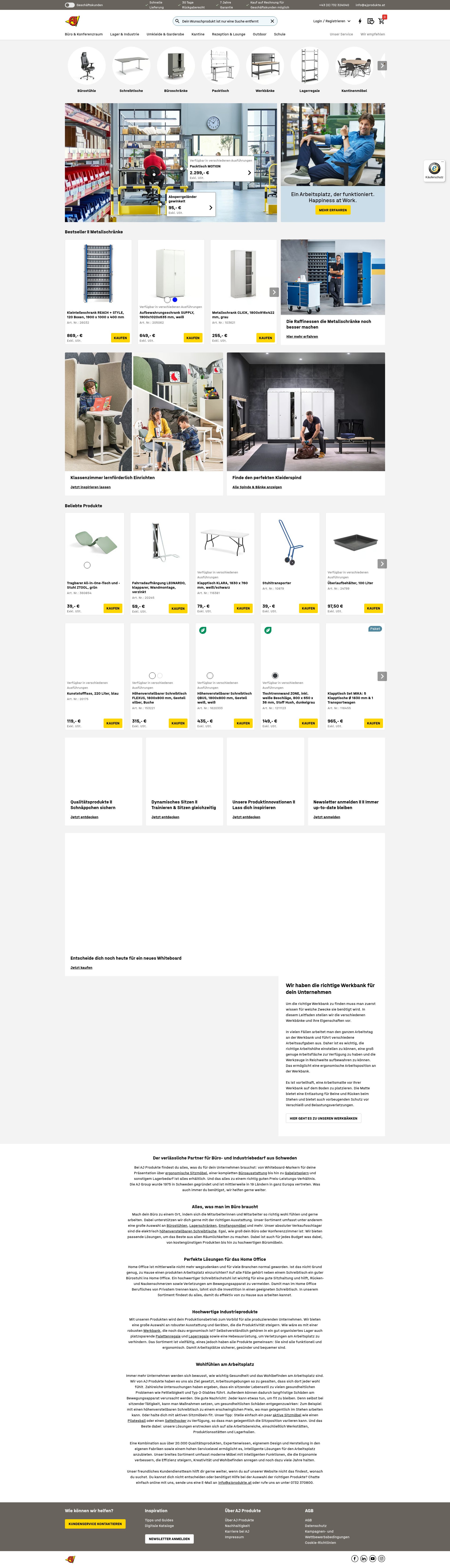 Screenshot of ajprodukte.at