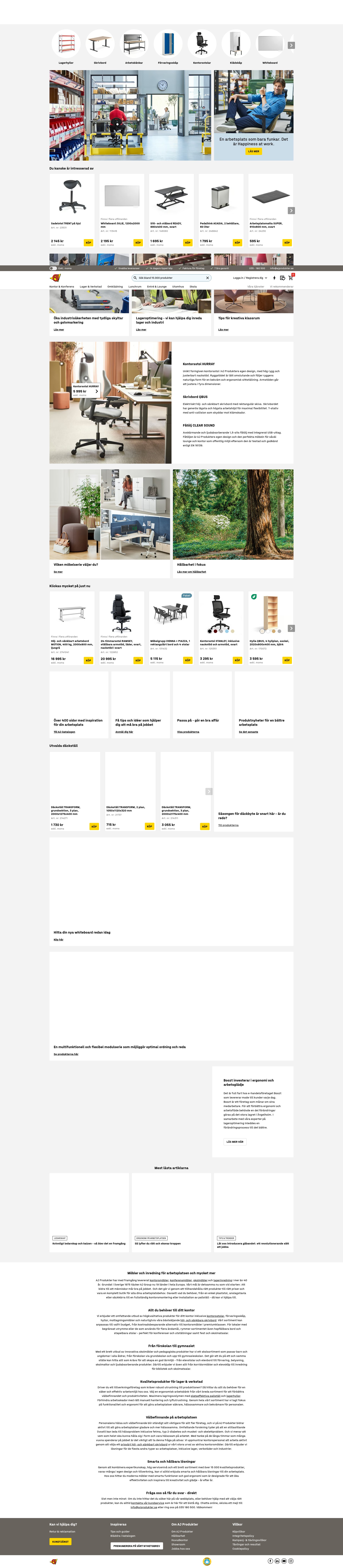 Screenshot of ajprodukter.se