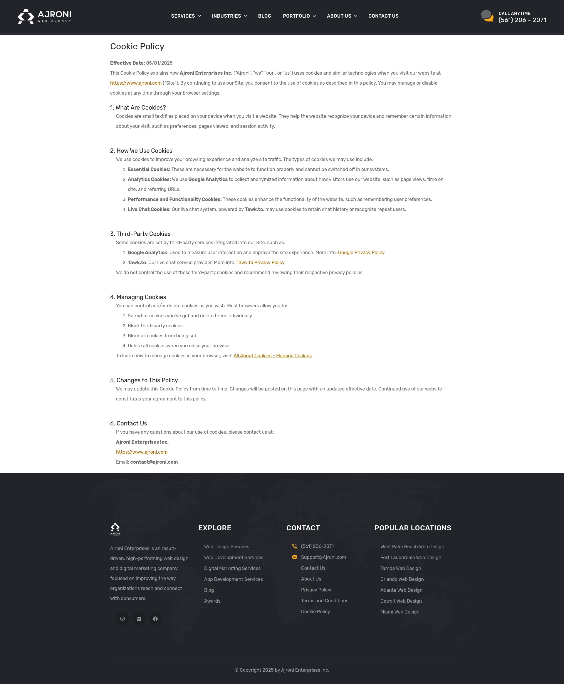 Screenshot of ajroni.com