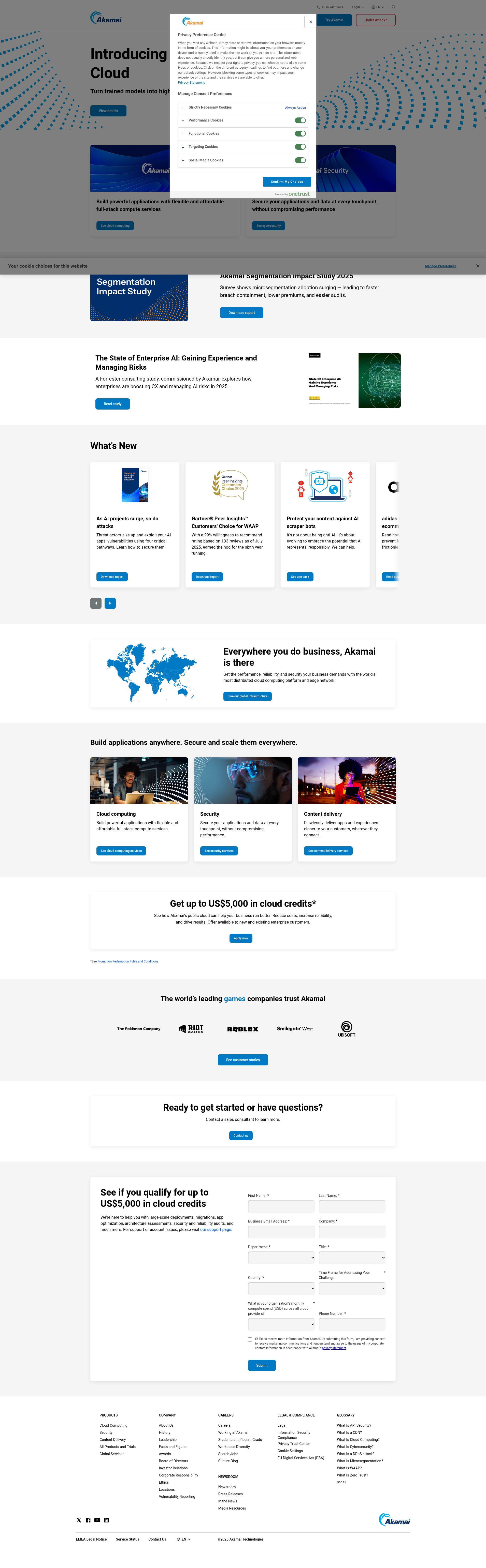Screenshot of akamai.com