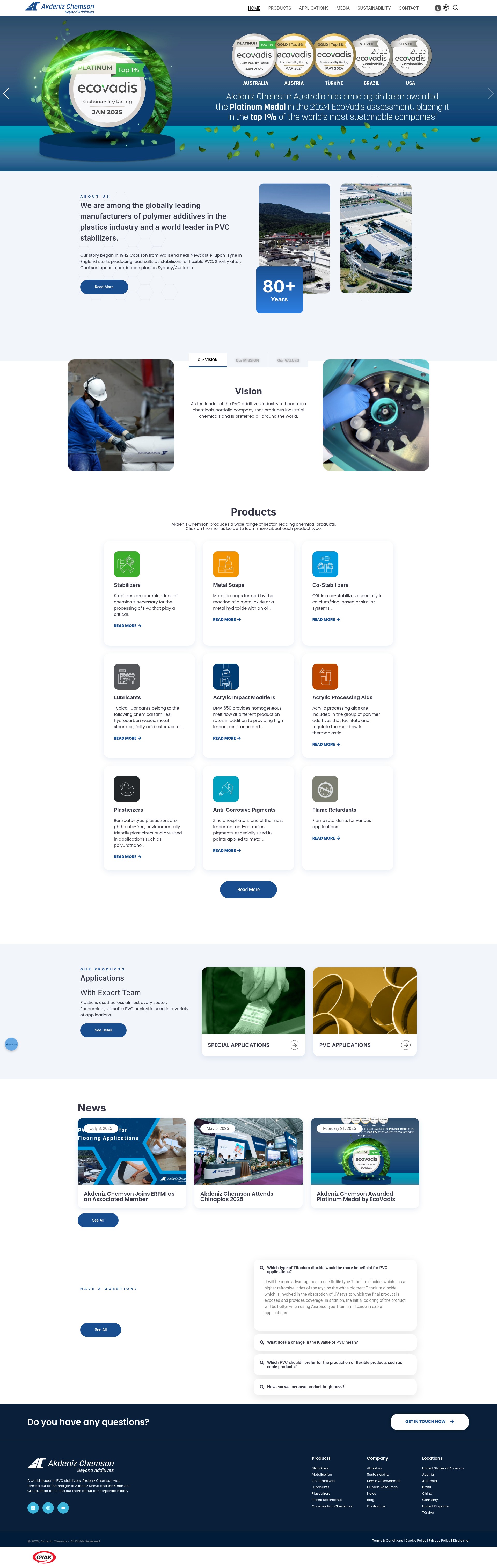 Screenshot of akdenizchemson.com