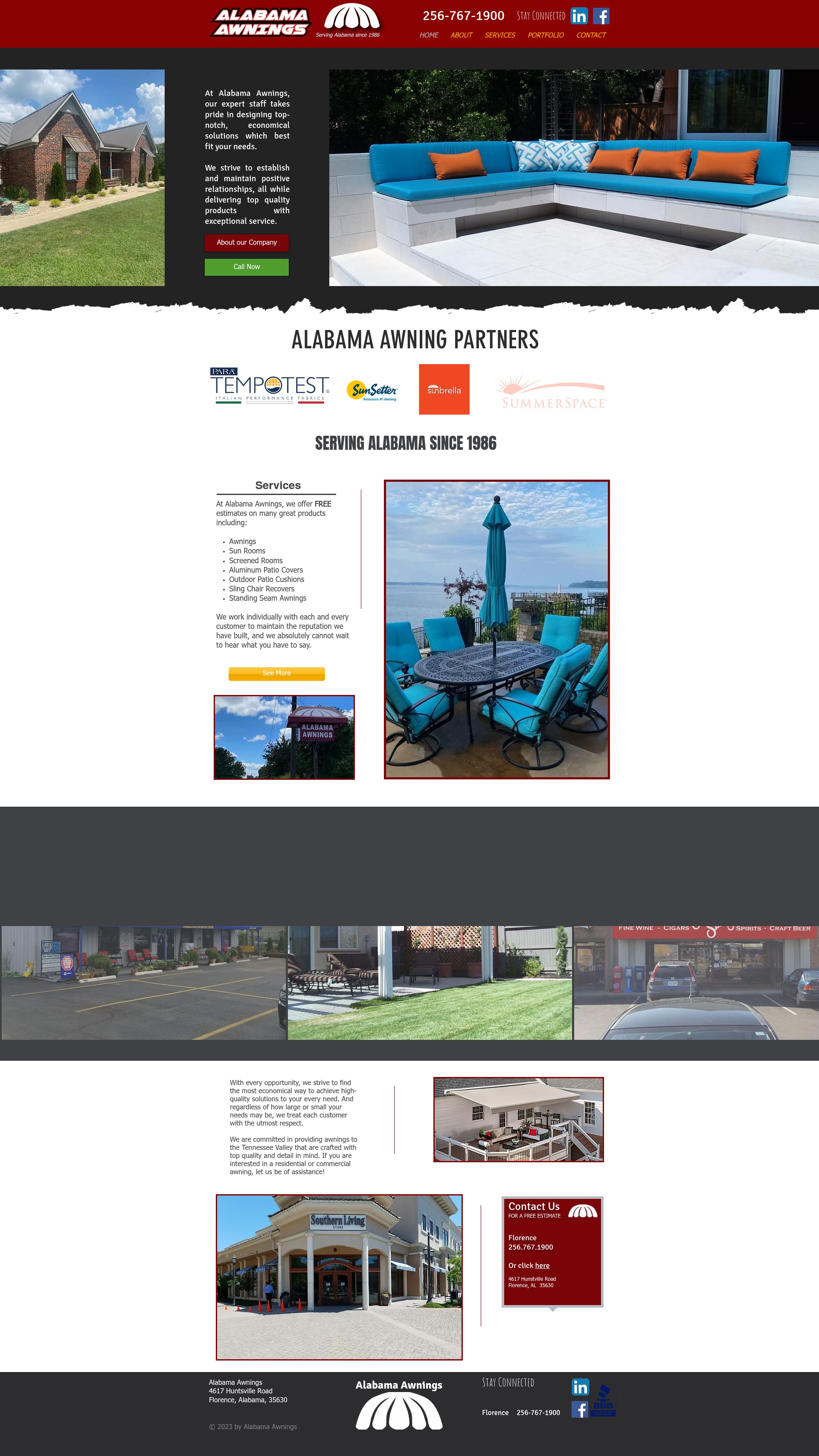 Screenshot of alabamaawnings.com