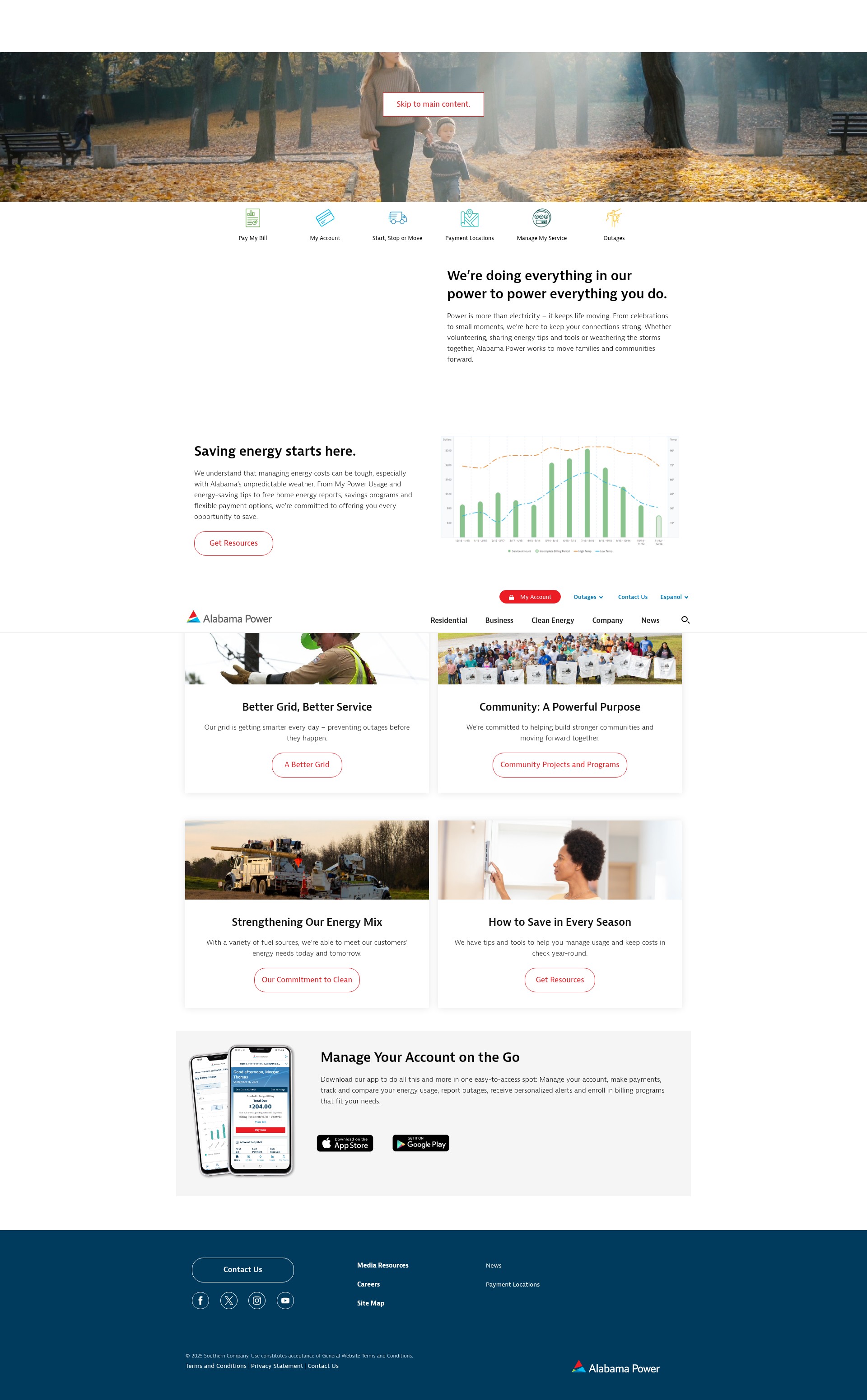 Screenshot of alabamapower.com