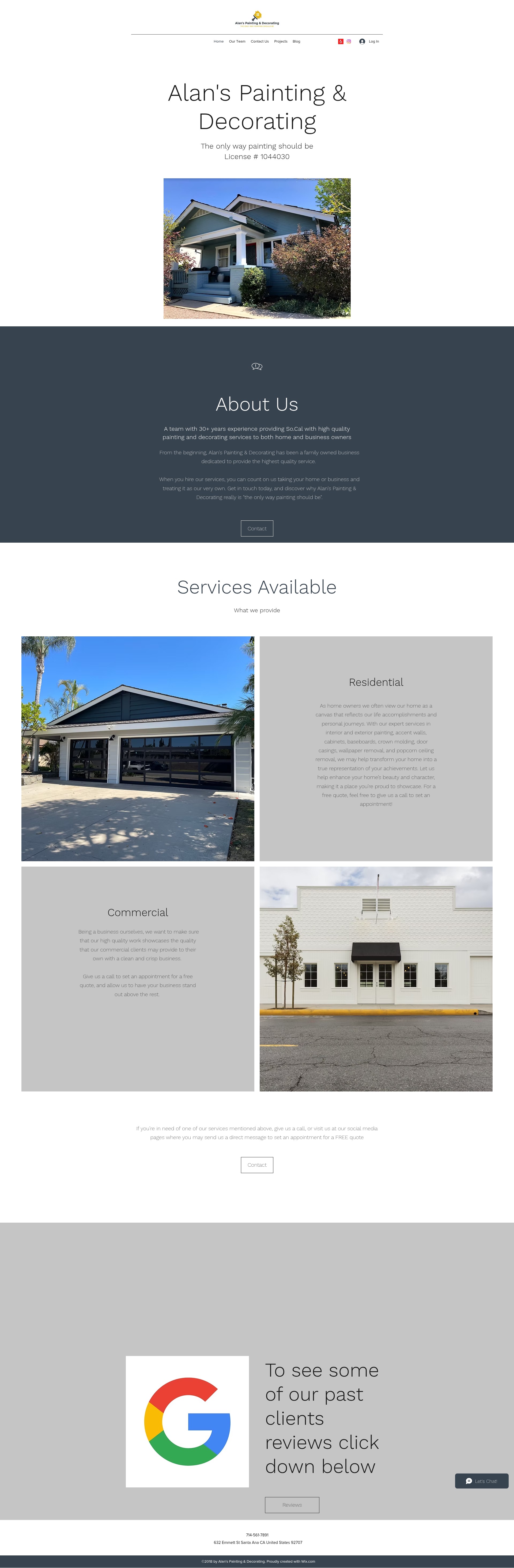 Screenshot of alanspaintinganddecorating.com