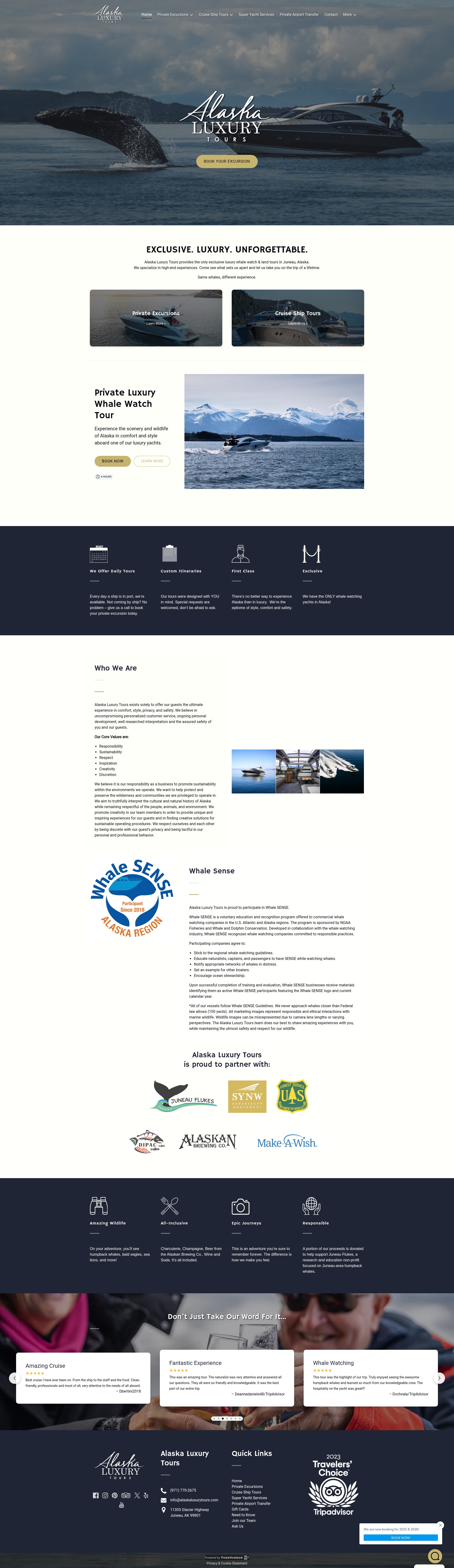 Screenshot of alaskaluxurytours.com