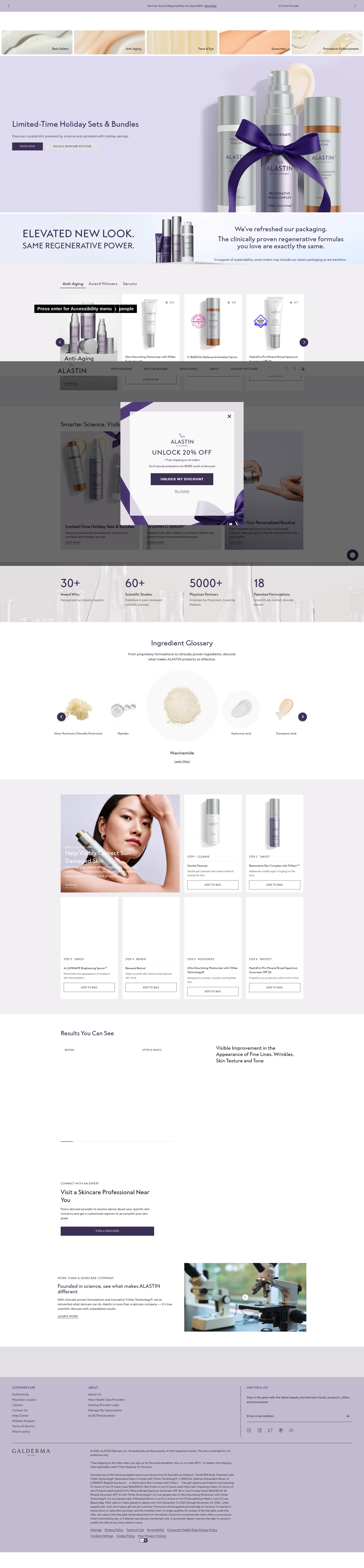 Screenshot of alastin.com