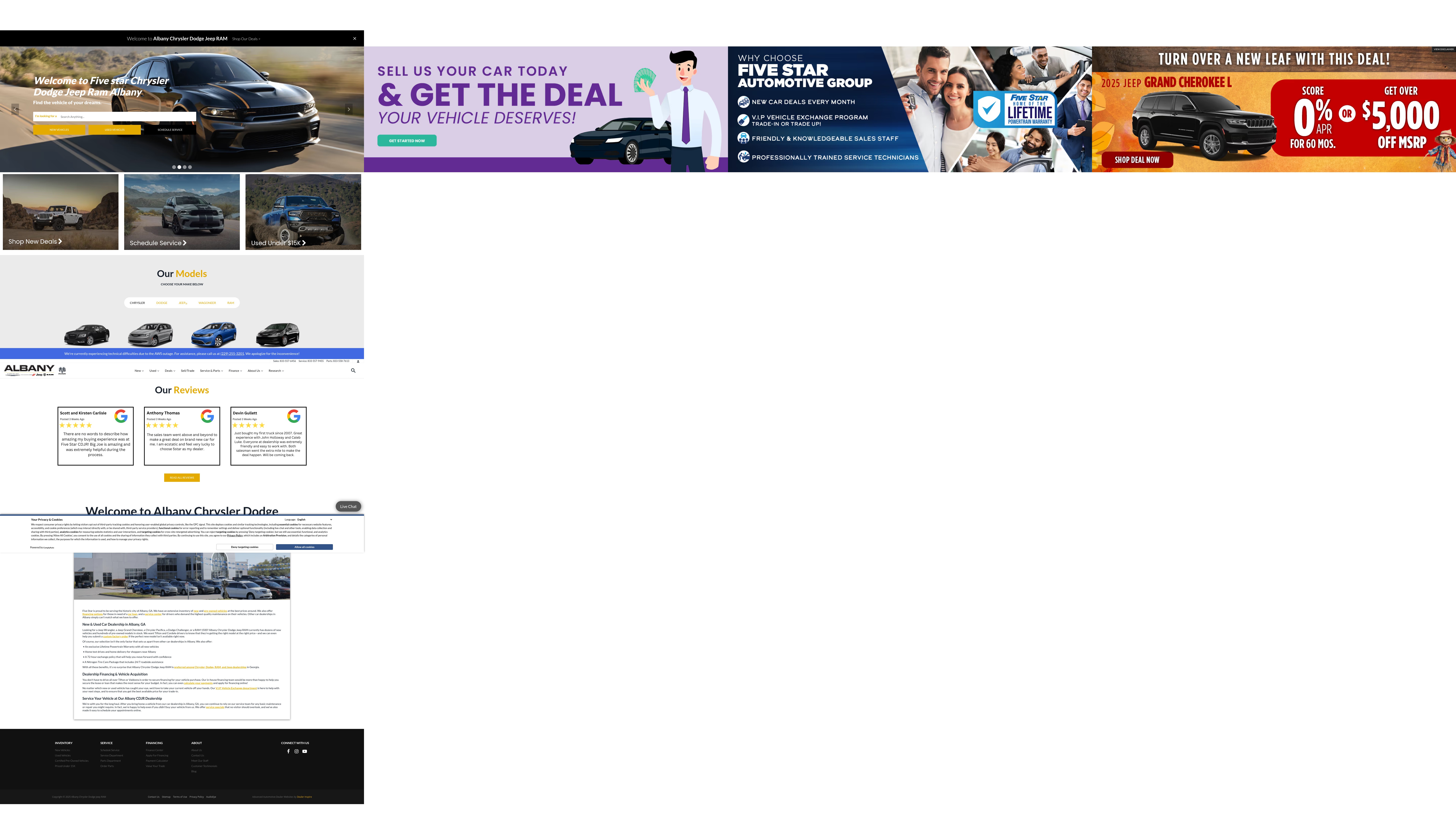 Screenshot of albanycdjrga.com