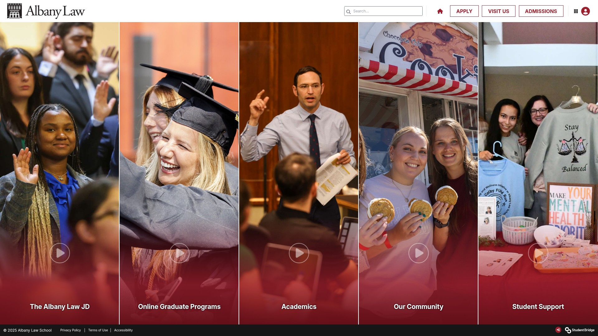 Screenshot of albanylaw.edu