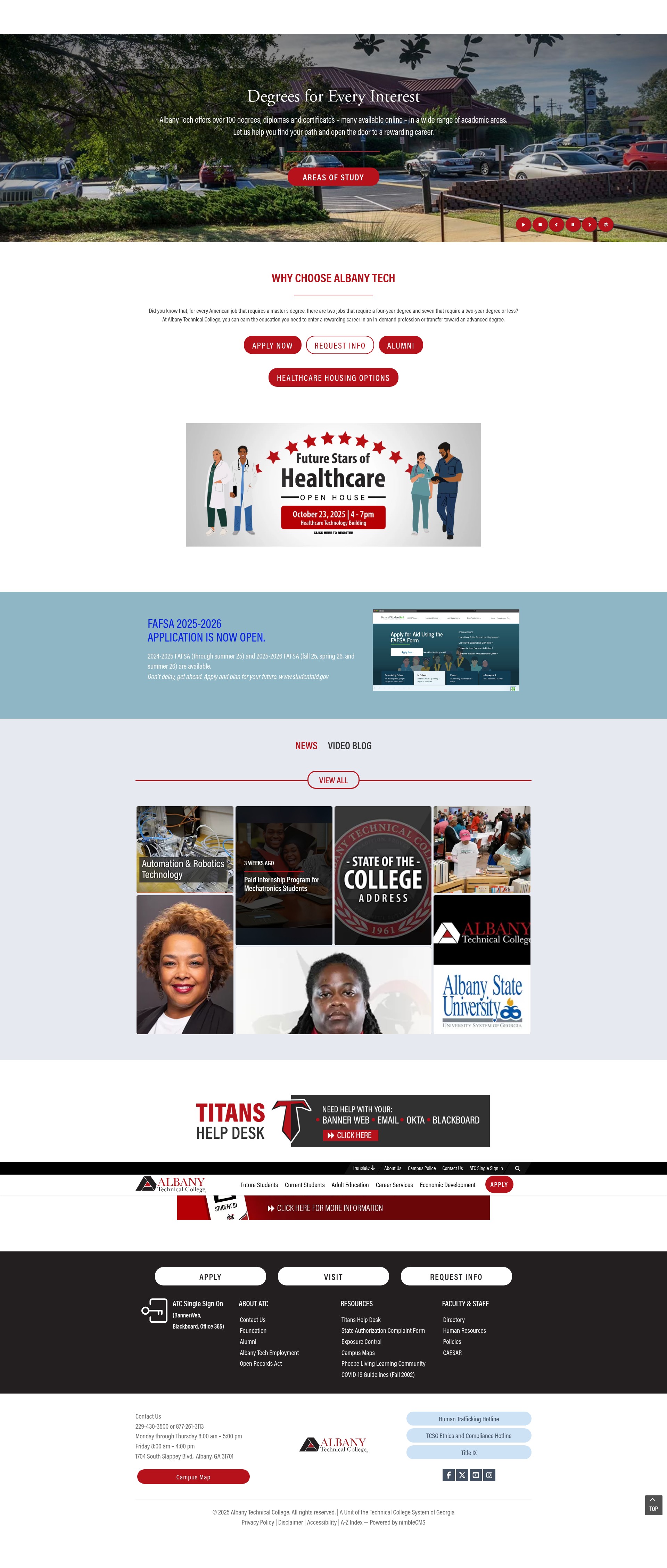 Screenshot of albanytech.edu
