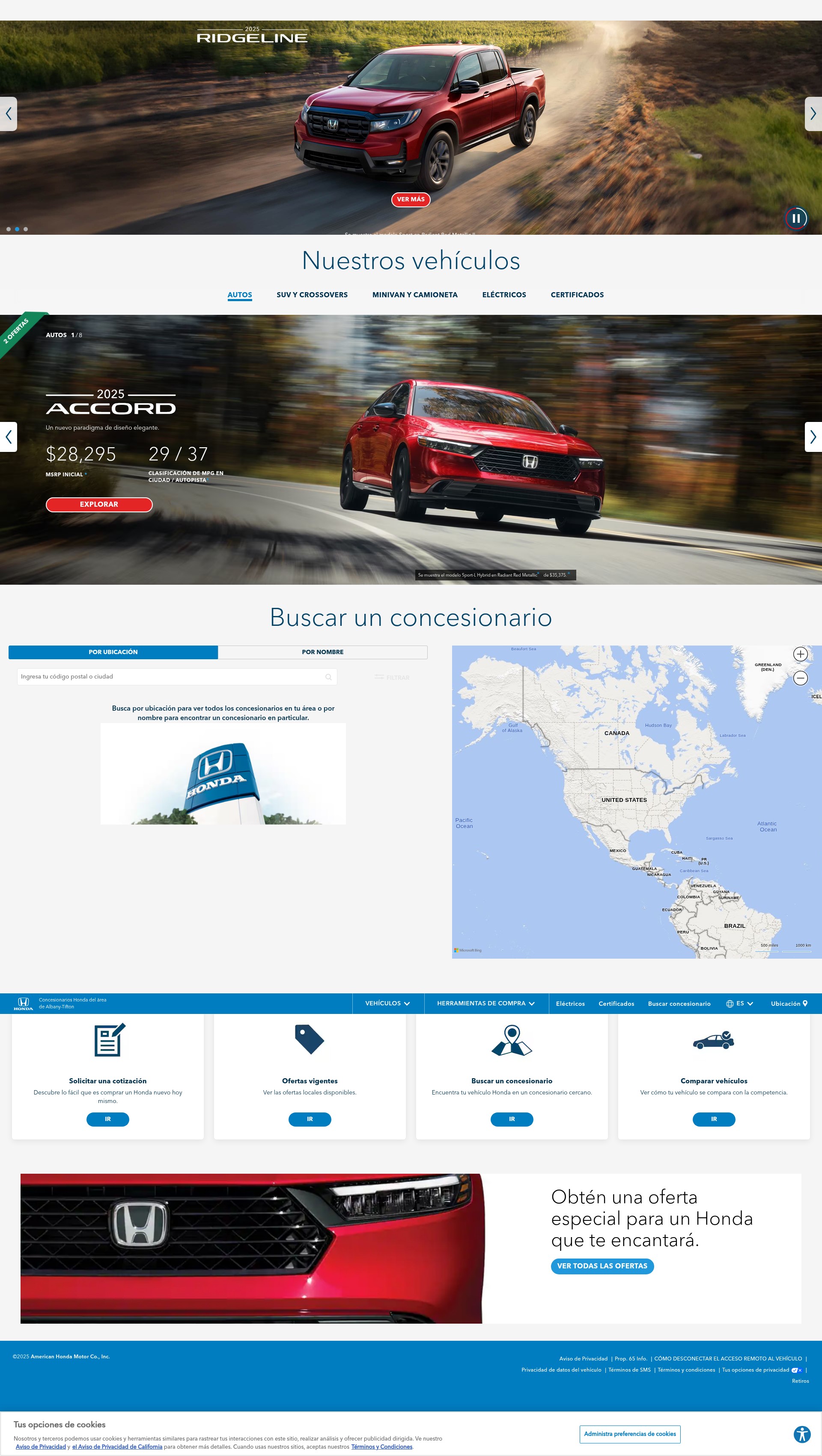 Screenshot of albanytifton.es.hondadealers.com