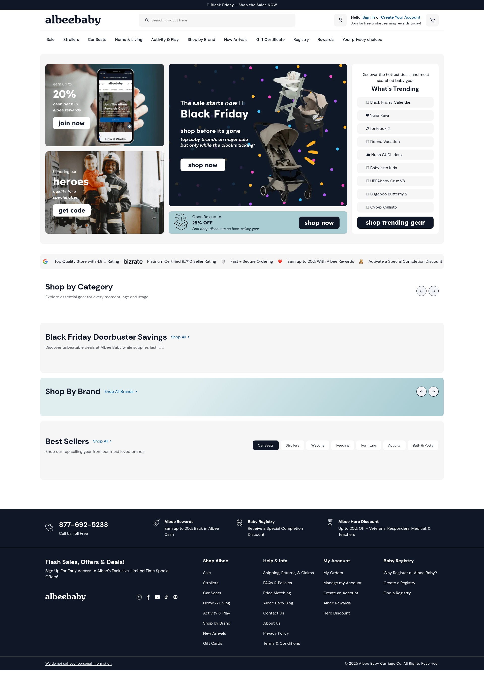 Screenshot of albeebaby.com
