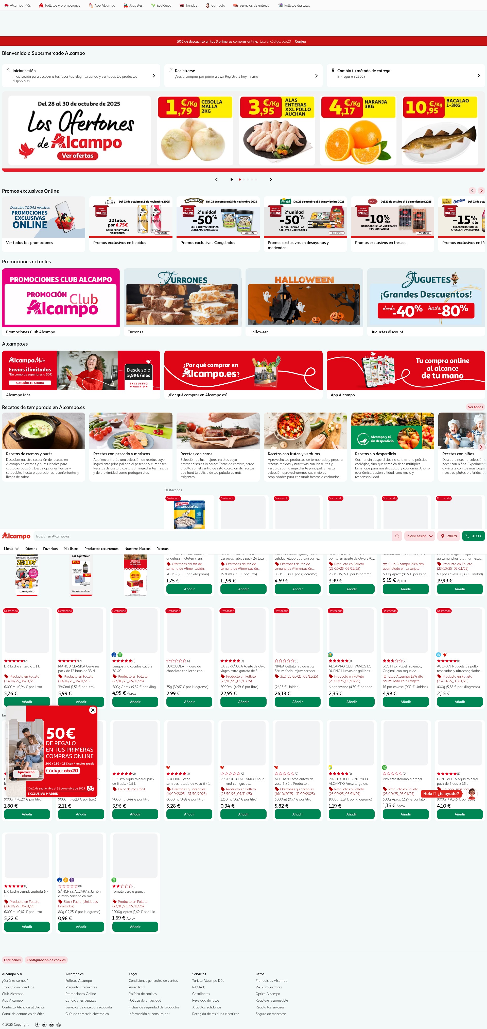 Screenshot of alcampo.es