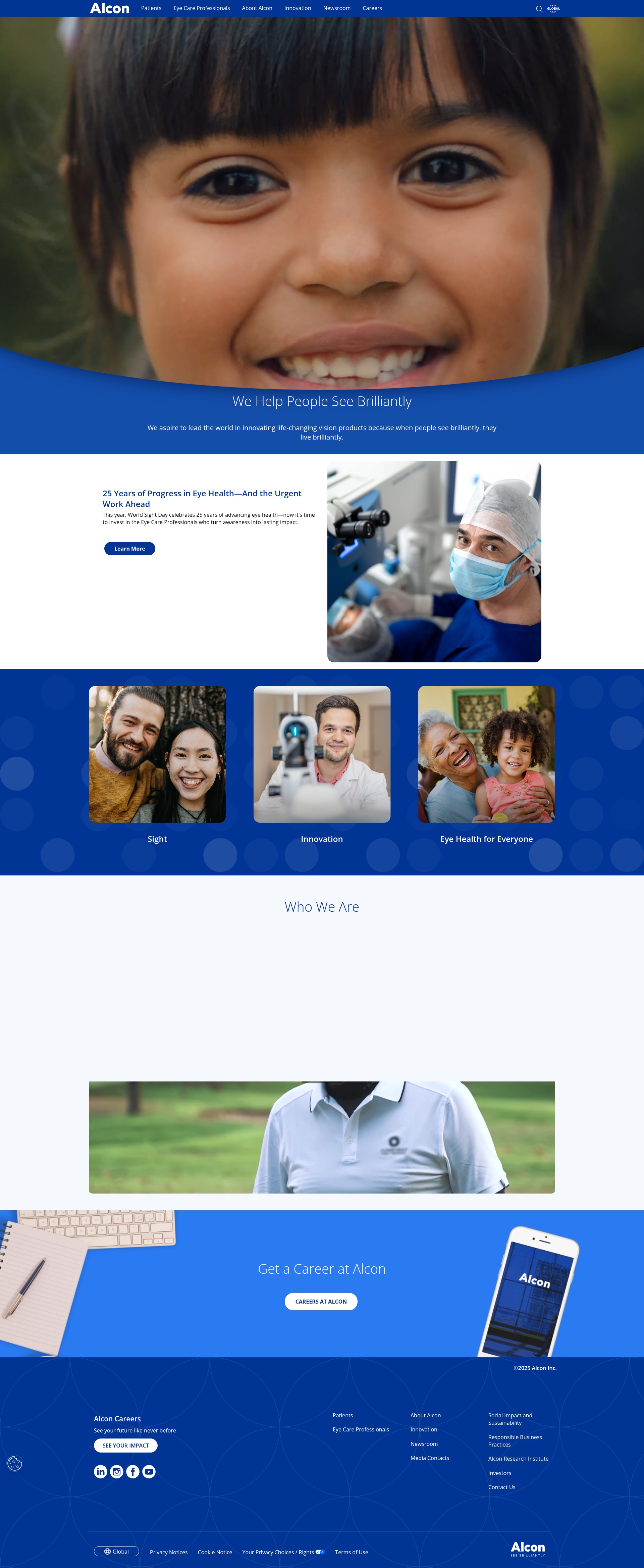 Screenshot of alcon.com