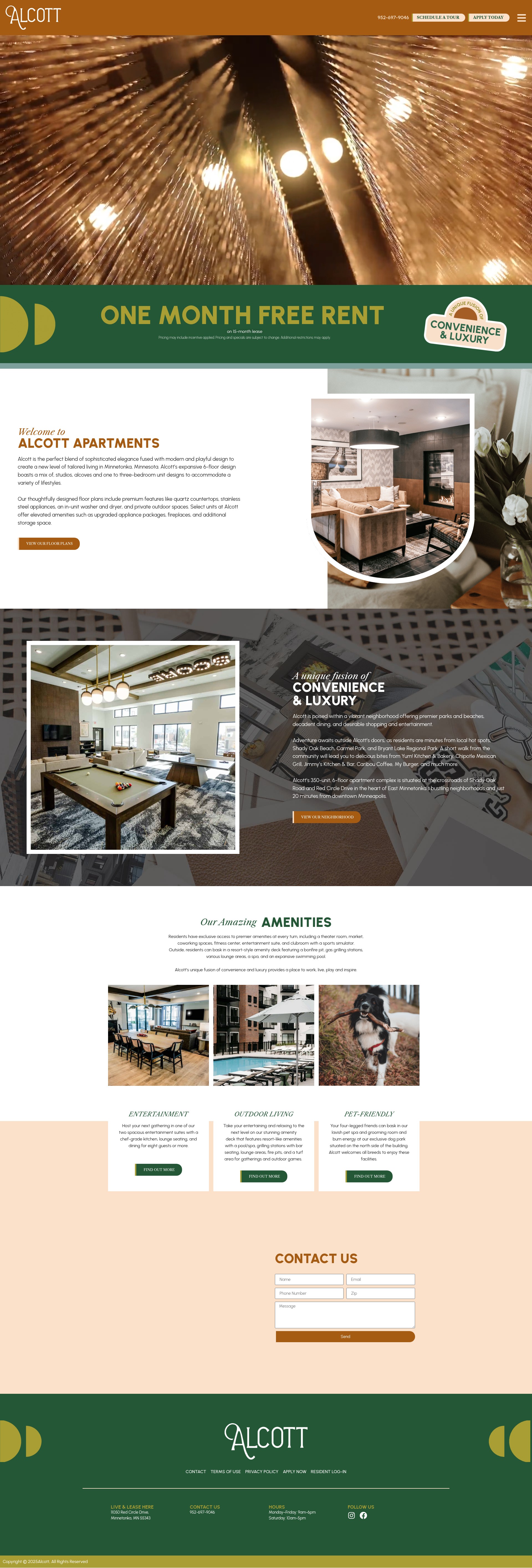Screenshot of alcottliving.com
