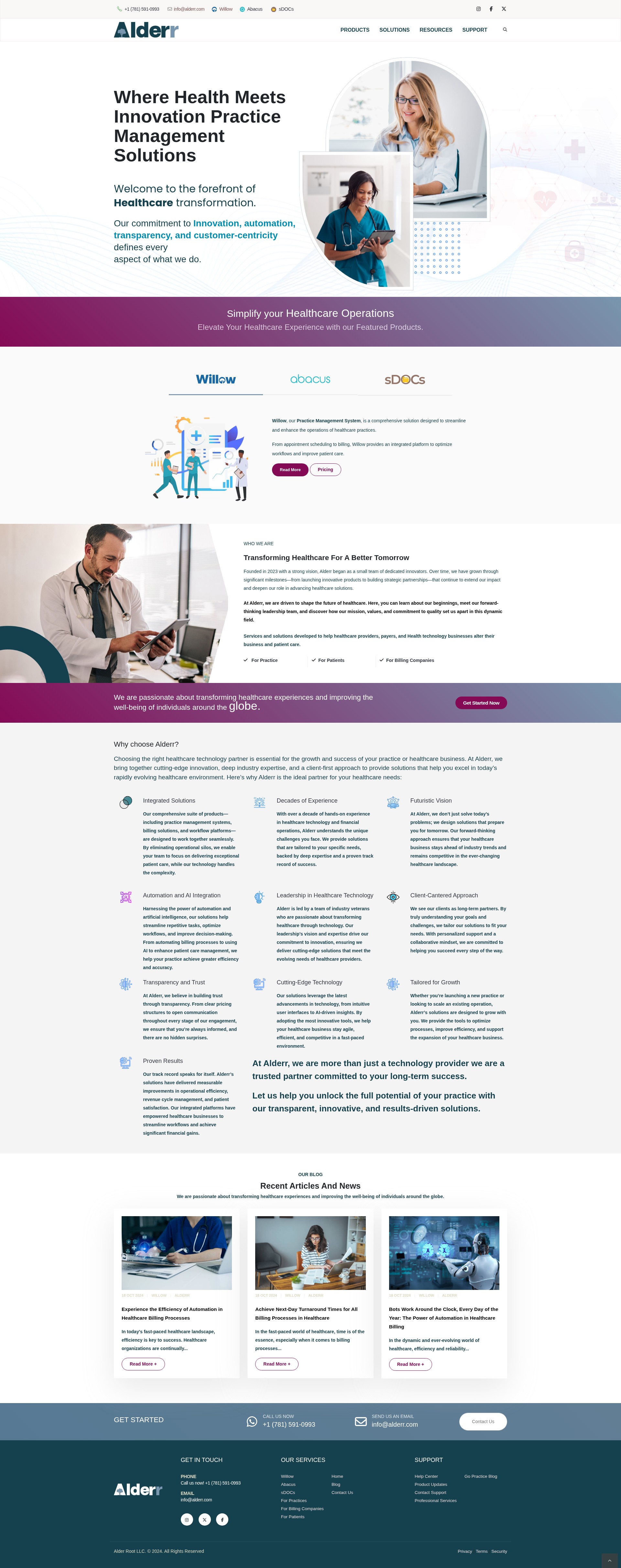 Screenshot of alderr.com