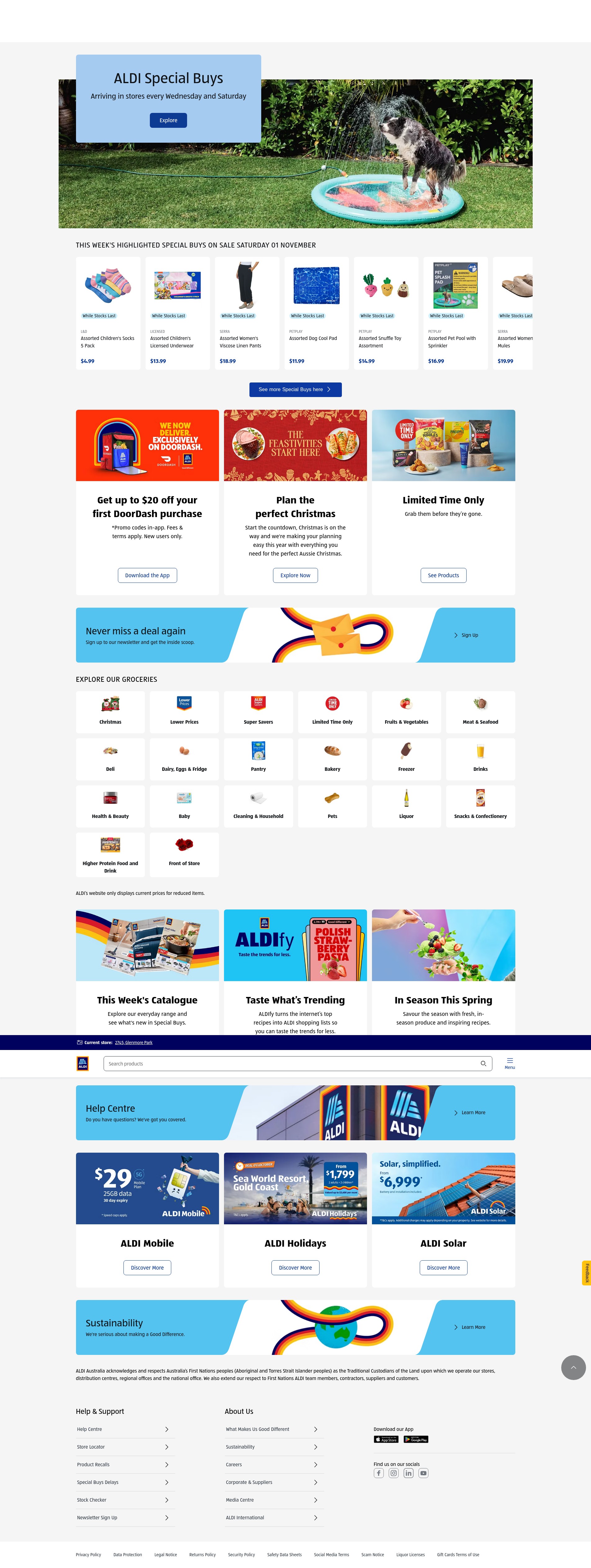 Screenshot of aldi.com.au
