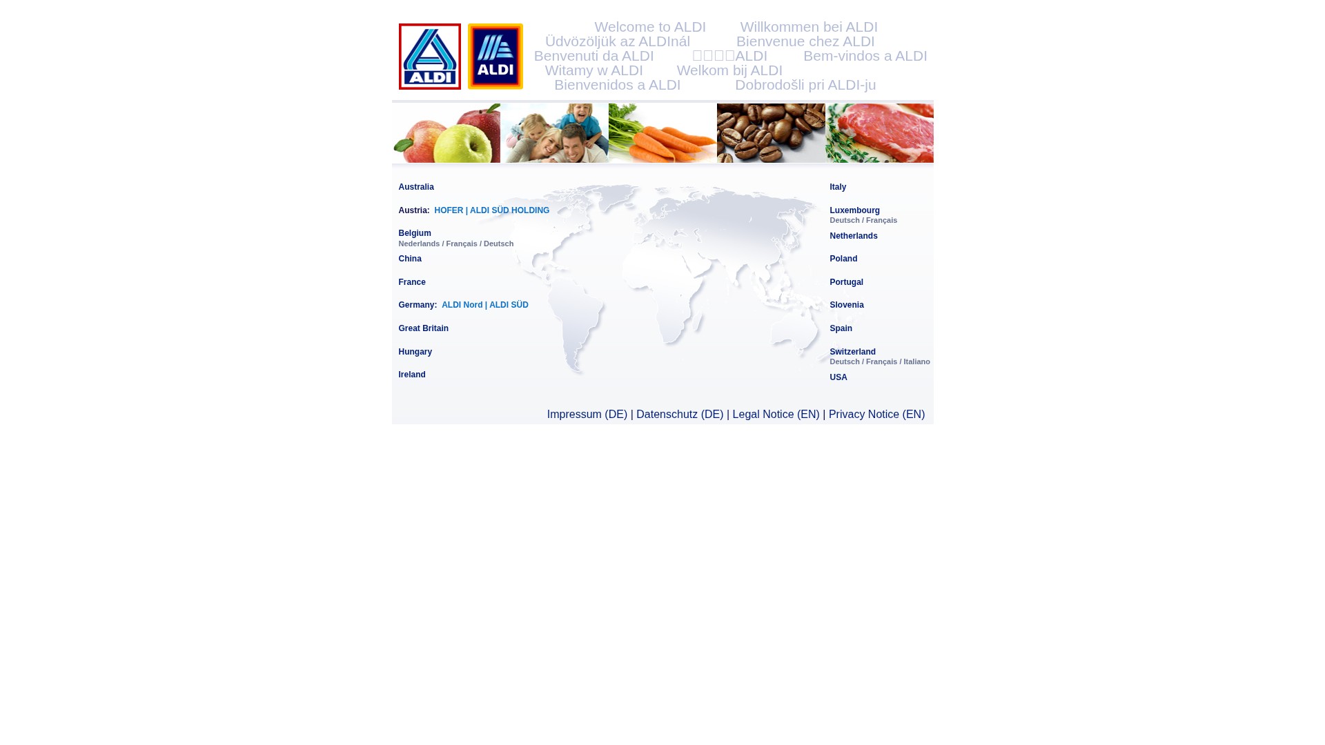 Screenshot of aldi.com