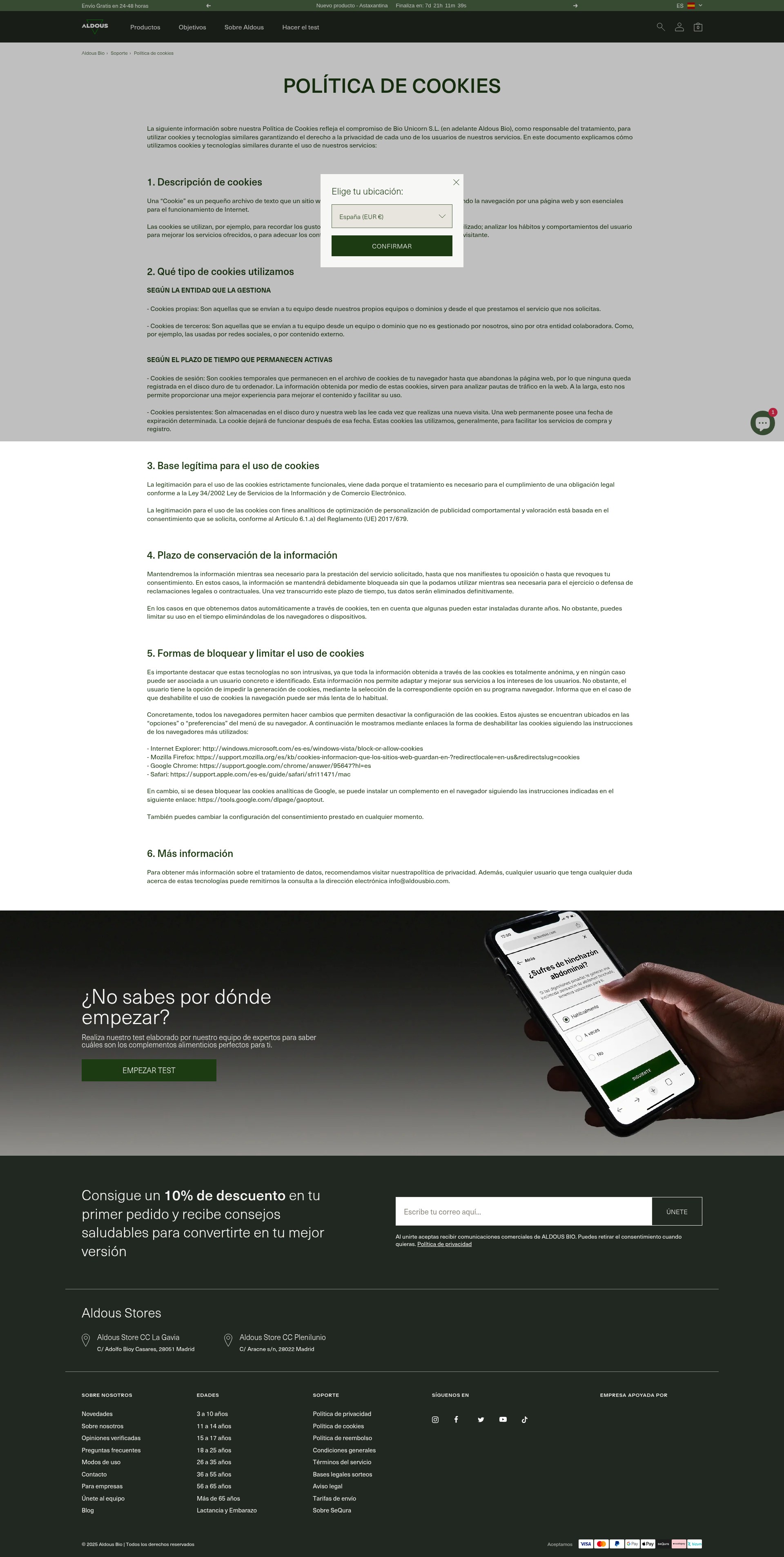 Screenshot of aldousbio.com
