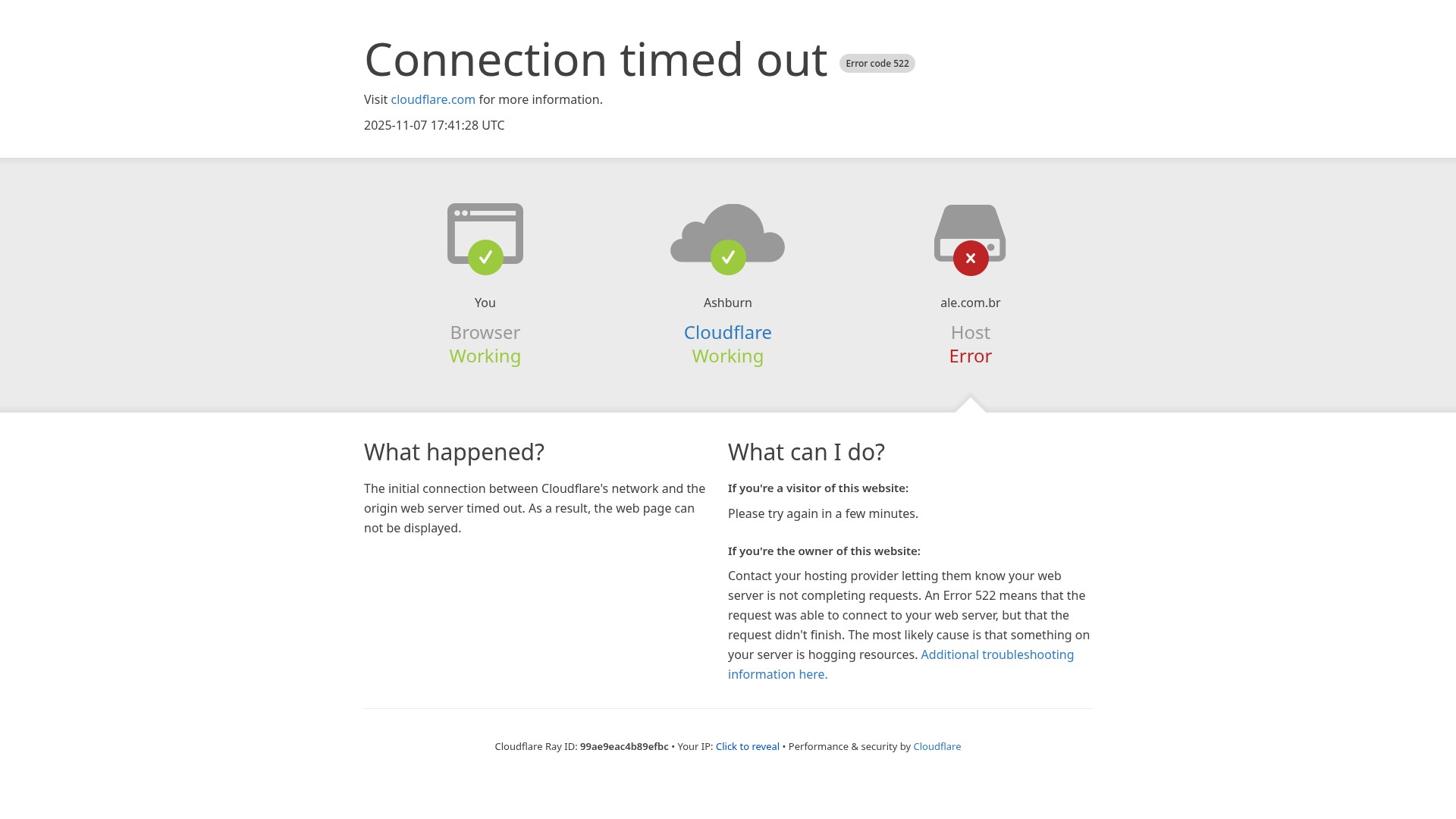 Screenshot of ale.com.br